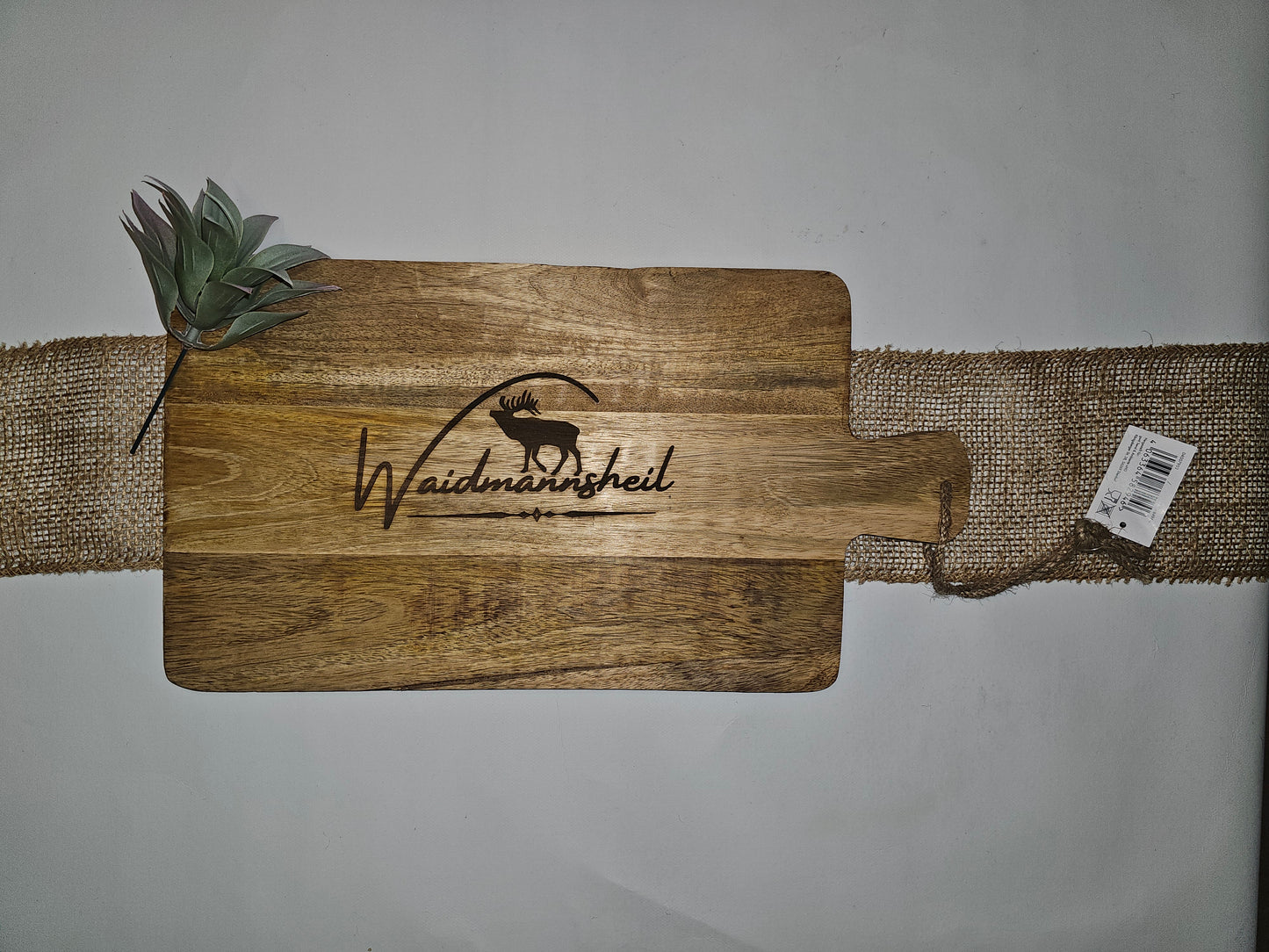 Schneidbrett Motiv Waidmannsheil mit Hirsch