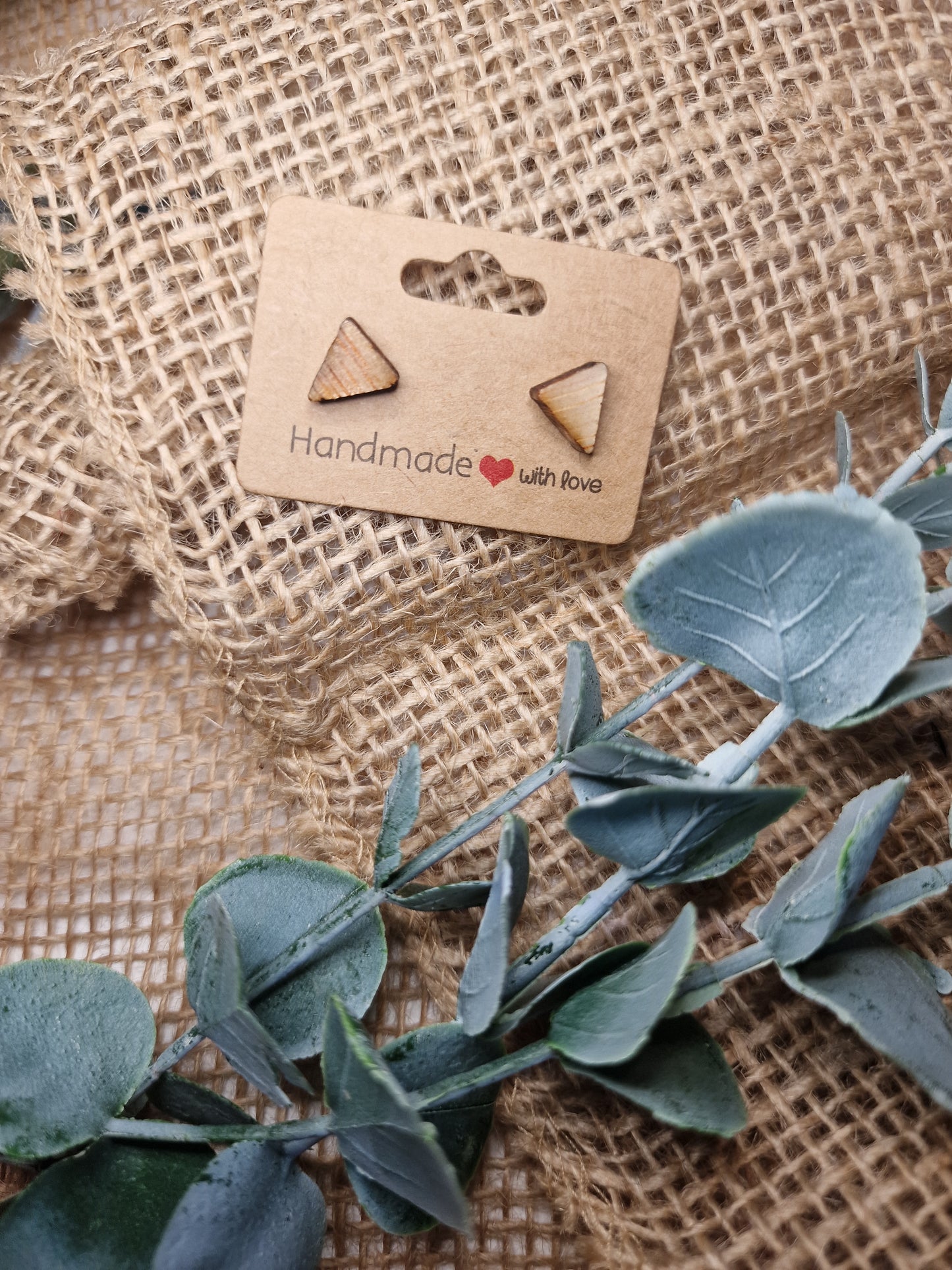 Ohrstecker Ohrring aus Holz