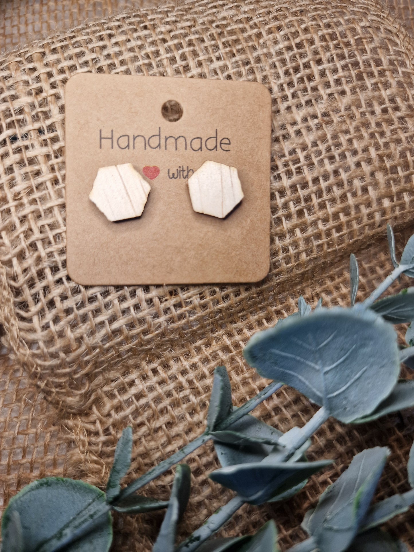 Ohrstecker Ohrring aus Holz