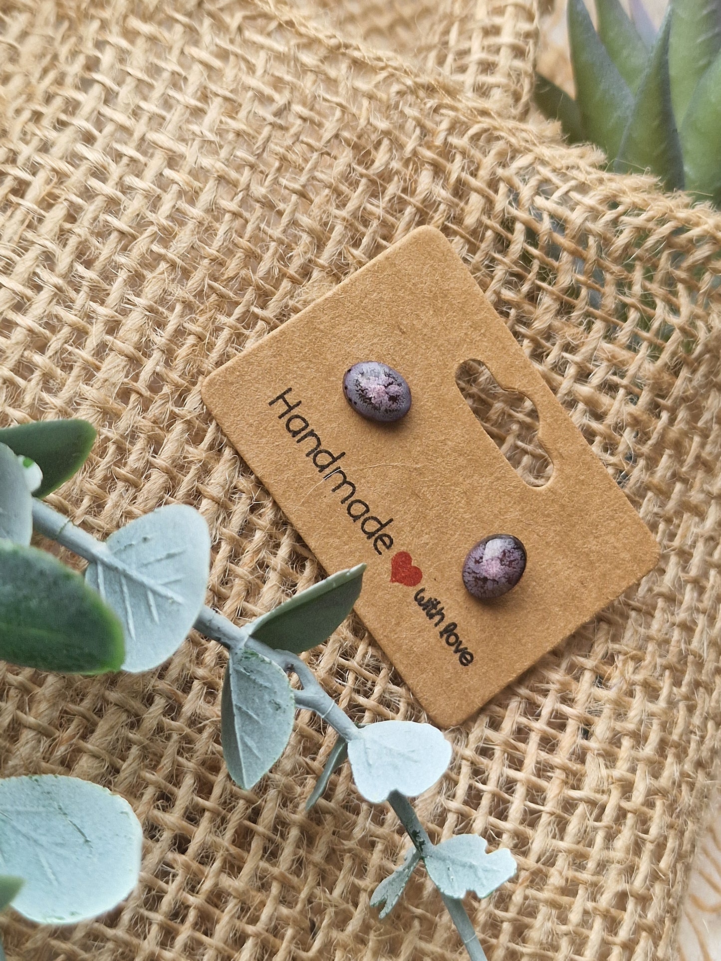 Ohrstecker, Ohrring aus Epoxidharz