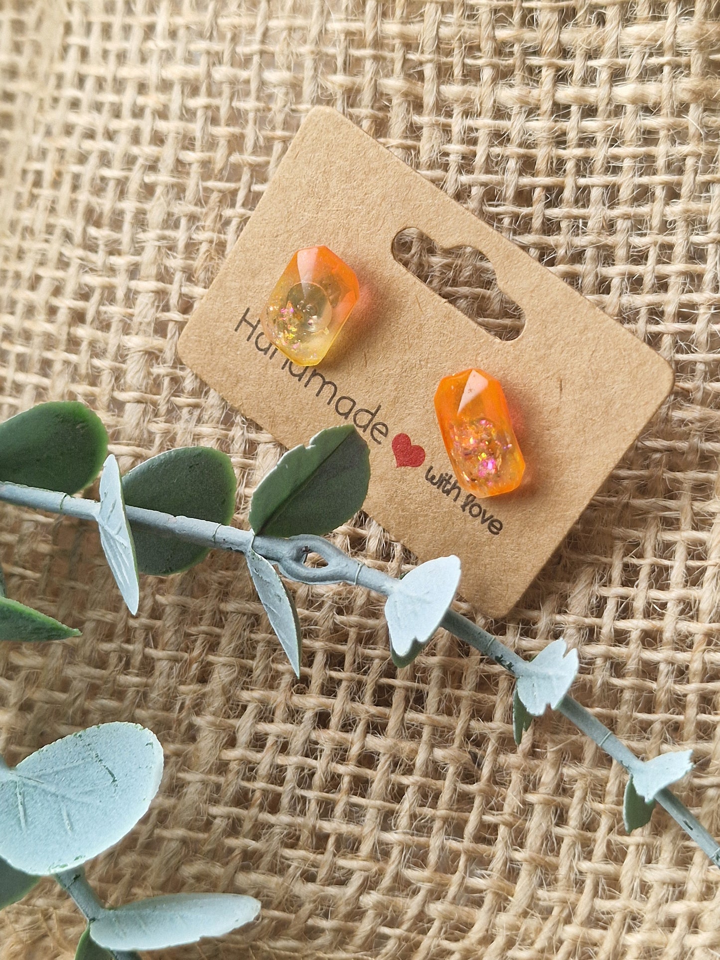 Ohrstecker, Ohrring aus Epoxidharz