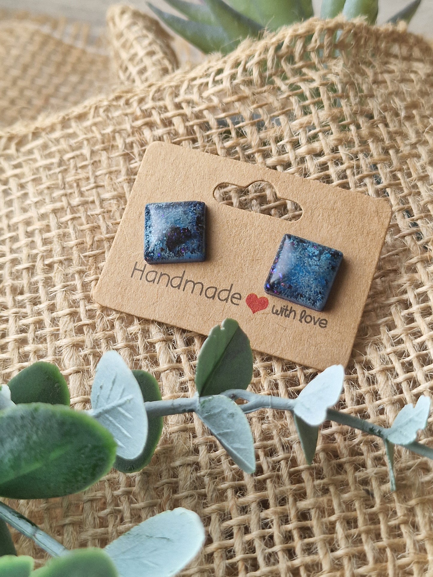 Ohrstecker, Ohrring aus Epoxidharz