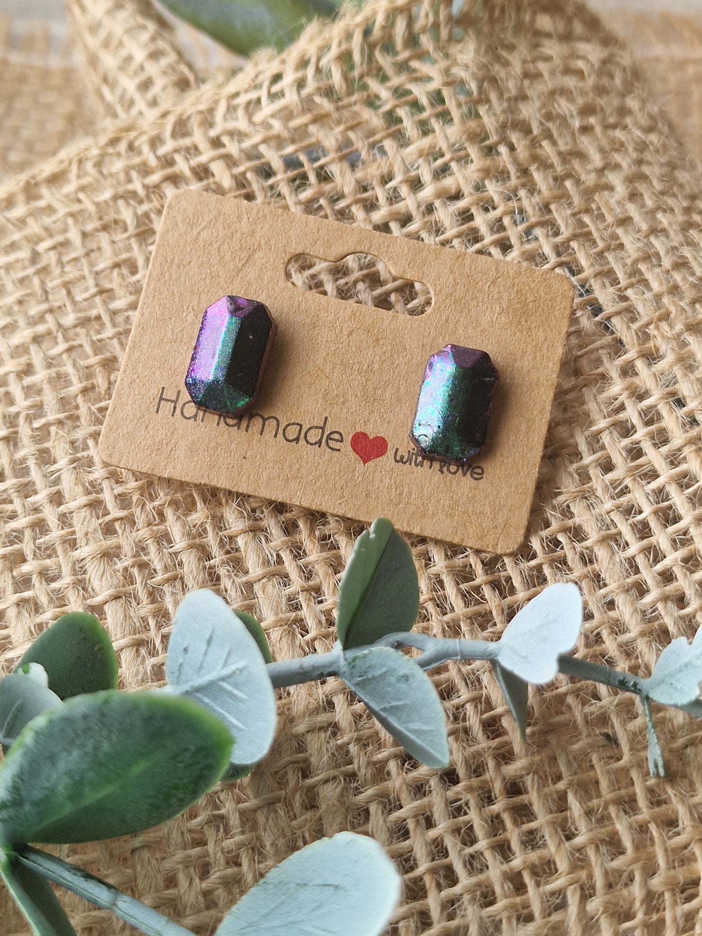 Ohrstecker, Ohrring aus Epoxidharz