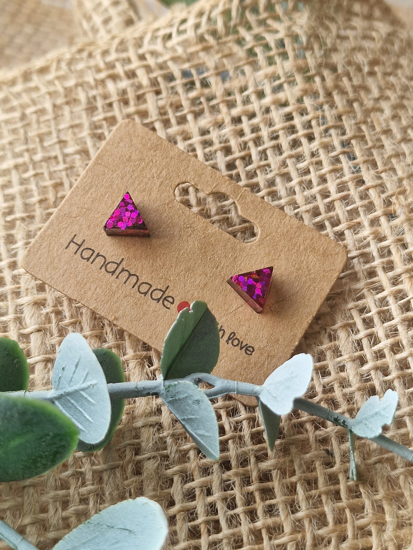 Ohrstecker, Ohrring aus Epoxidharz