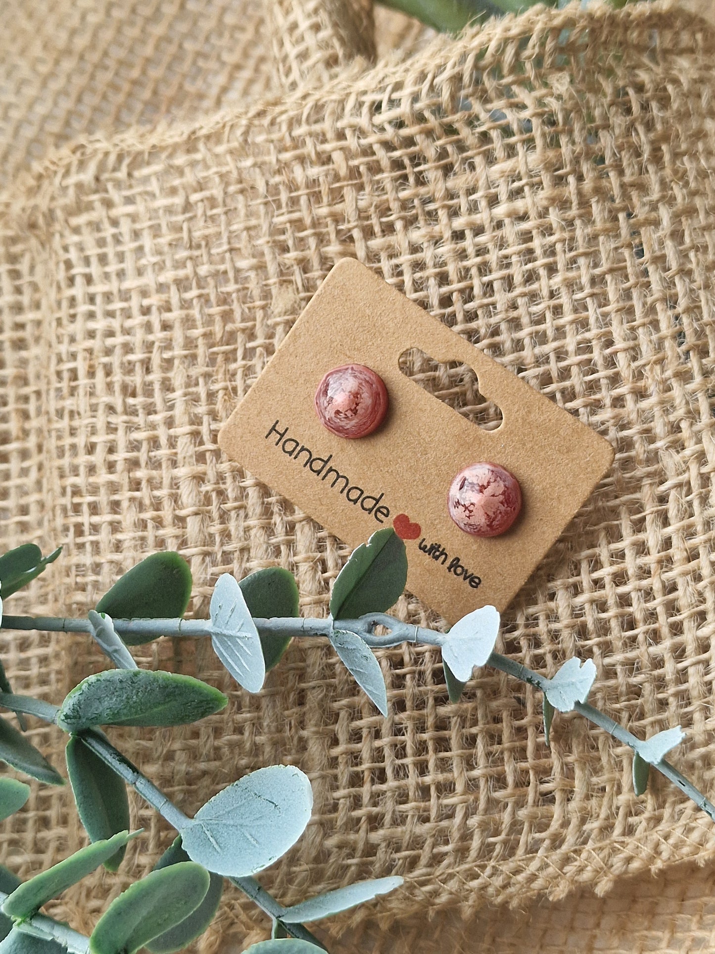 Ohrstecker, Ohrring aus Epoxidharz