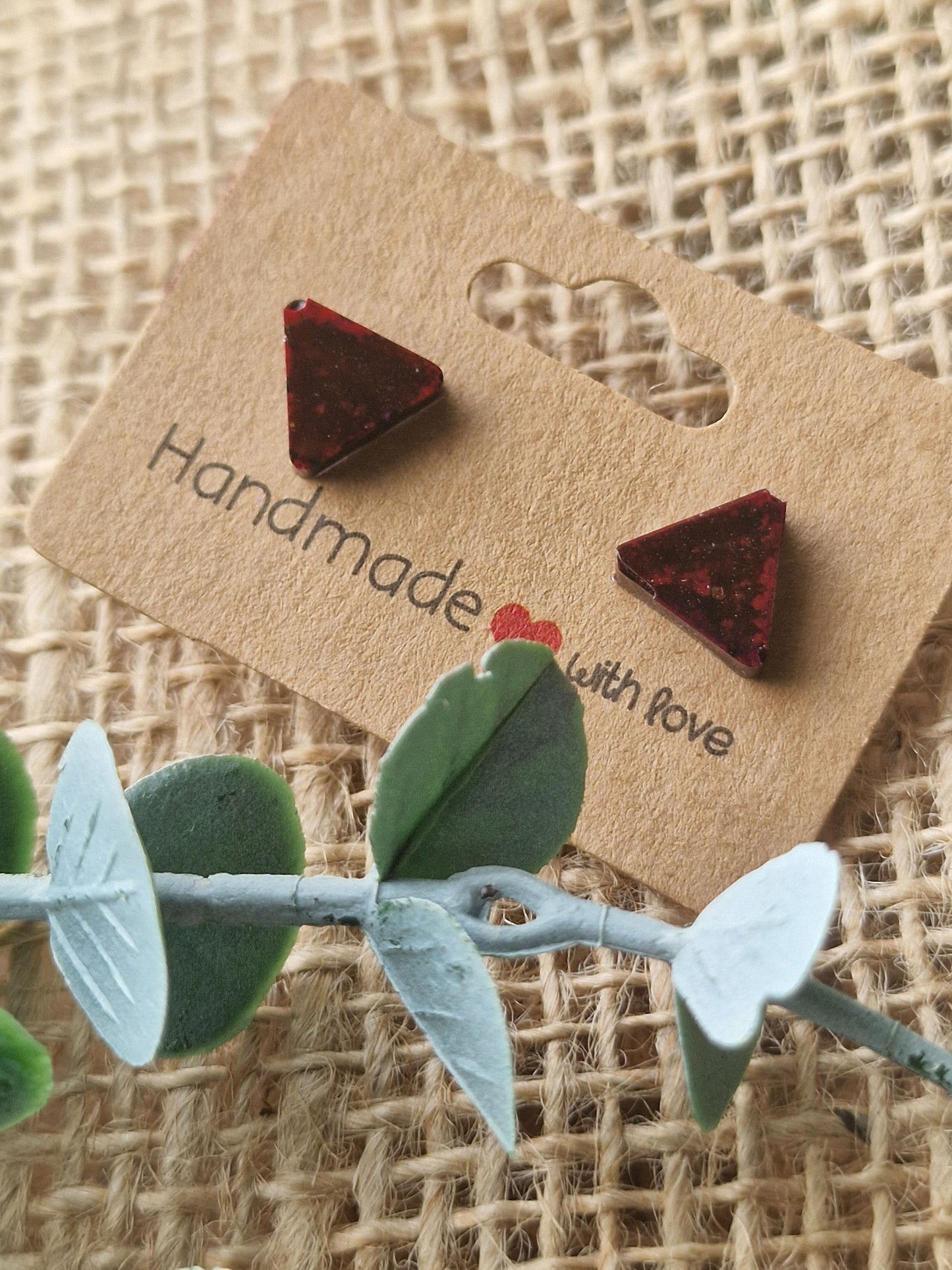 Ohrstecker, Ohrring aus Epoxidharz