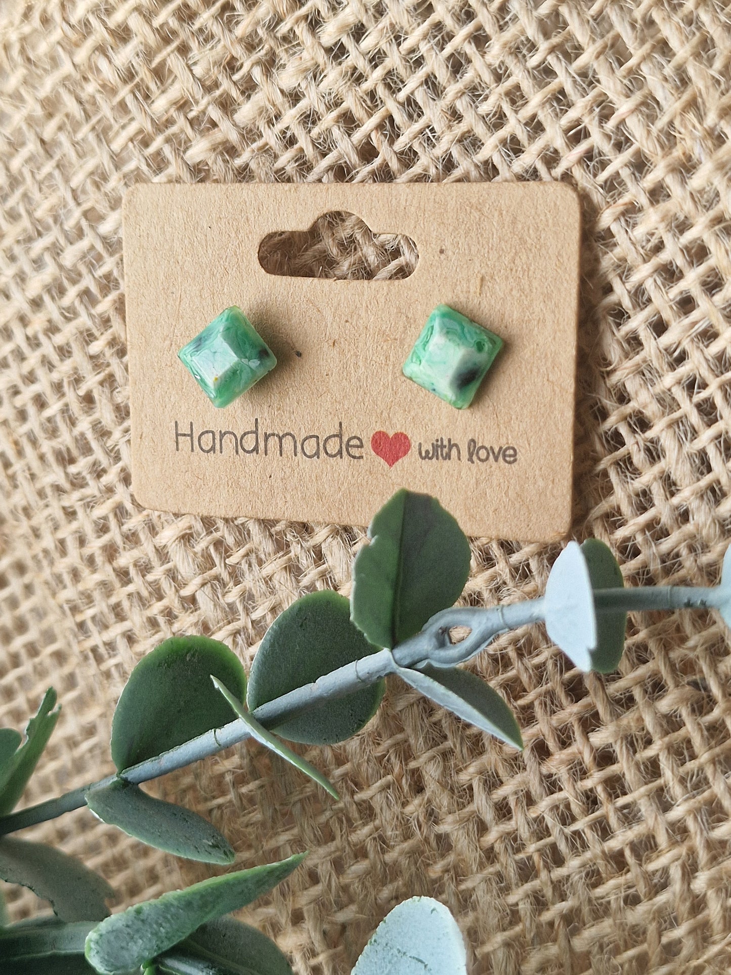 Ohrstecker, Ohrring aus Epoxidharz