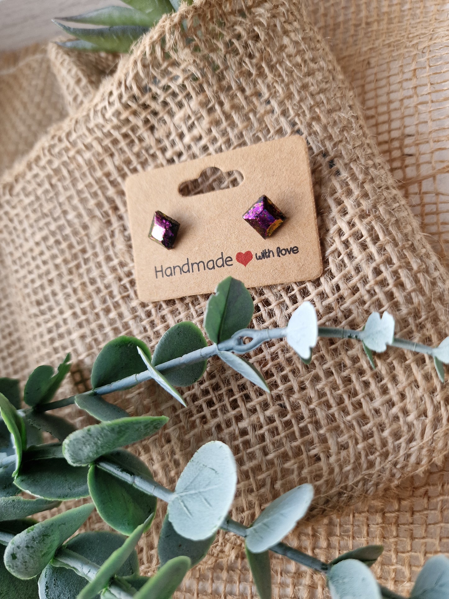 Ohrstecker Ohrring aus Epoxidharz