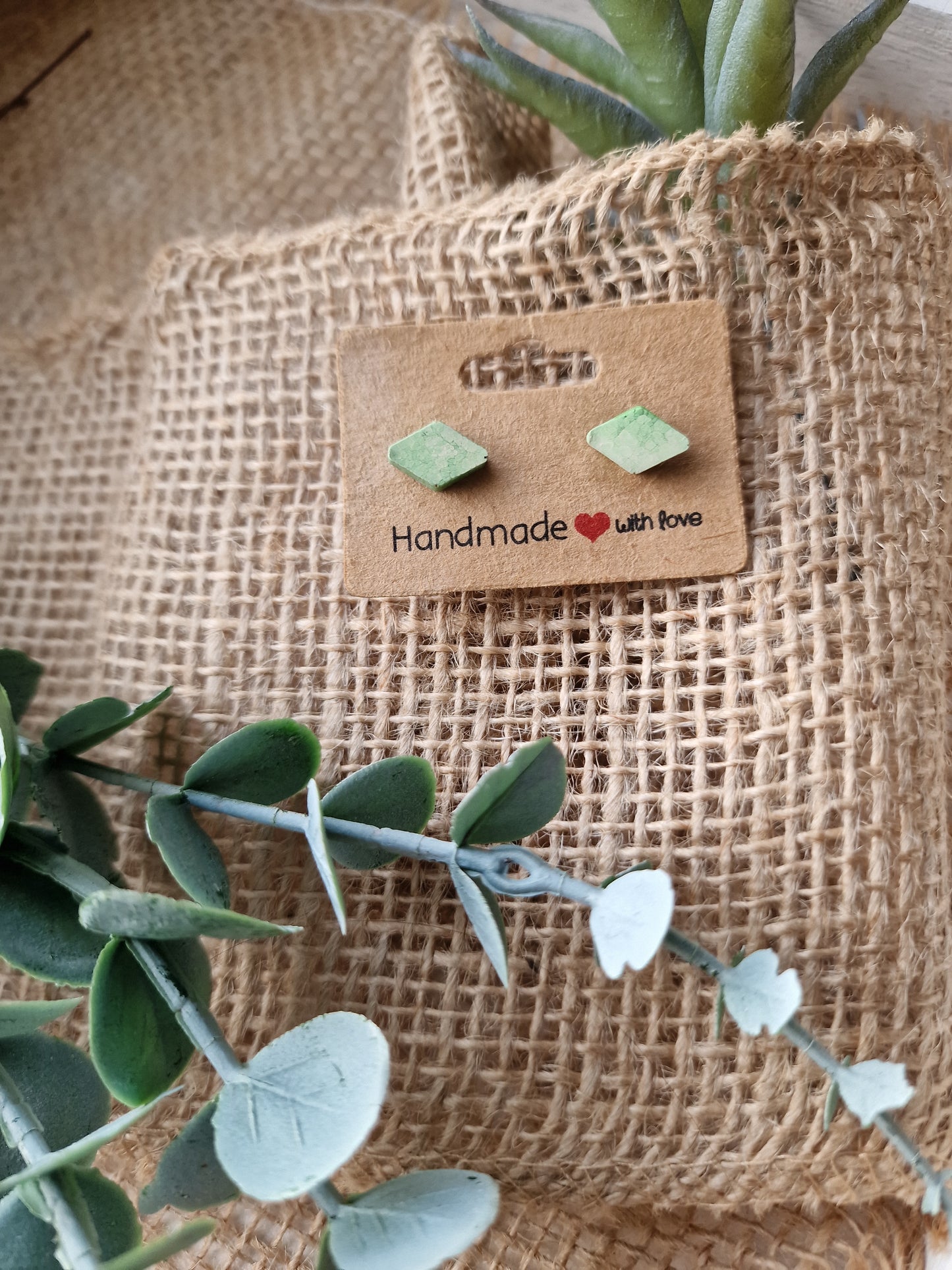 Ohrring Ohrstecker aus Epoxidharz