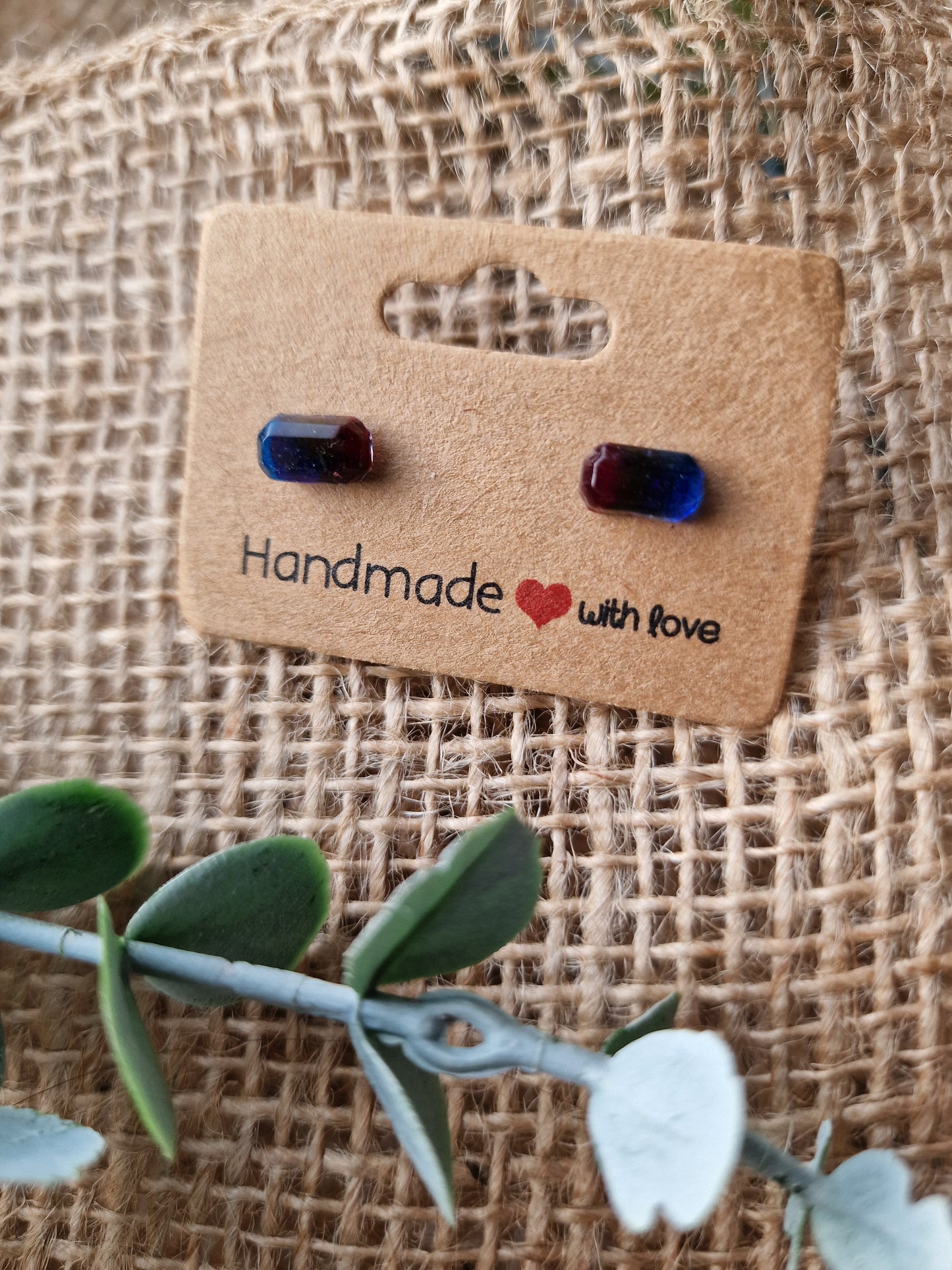 Ohrring Ohrstecker aus Epoxidharz