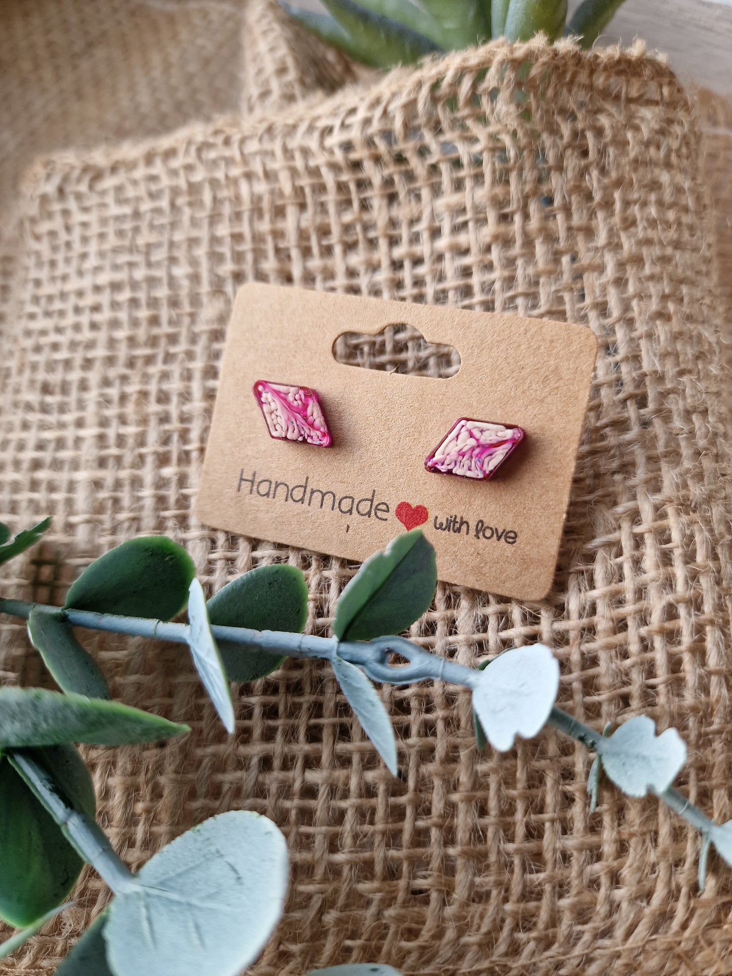 Ohrstecker Ohrring aus Epoxidharz