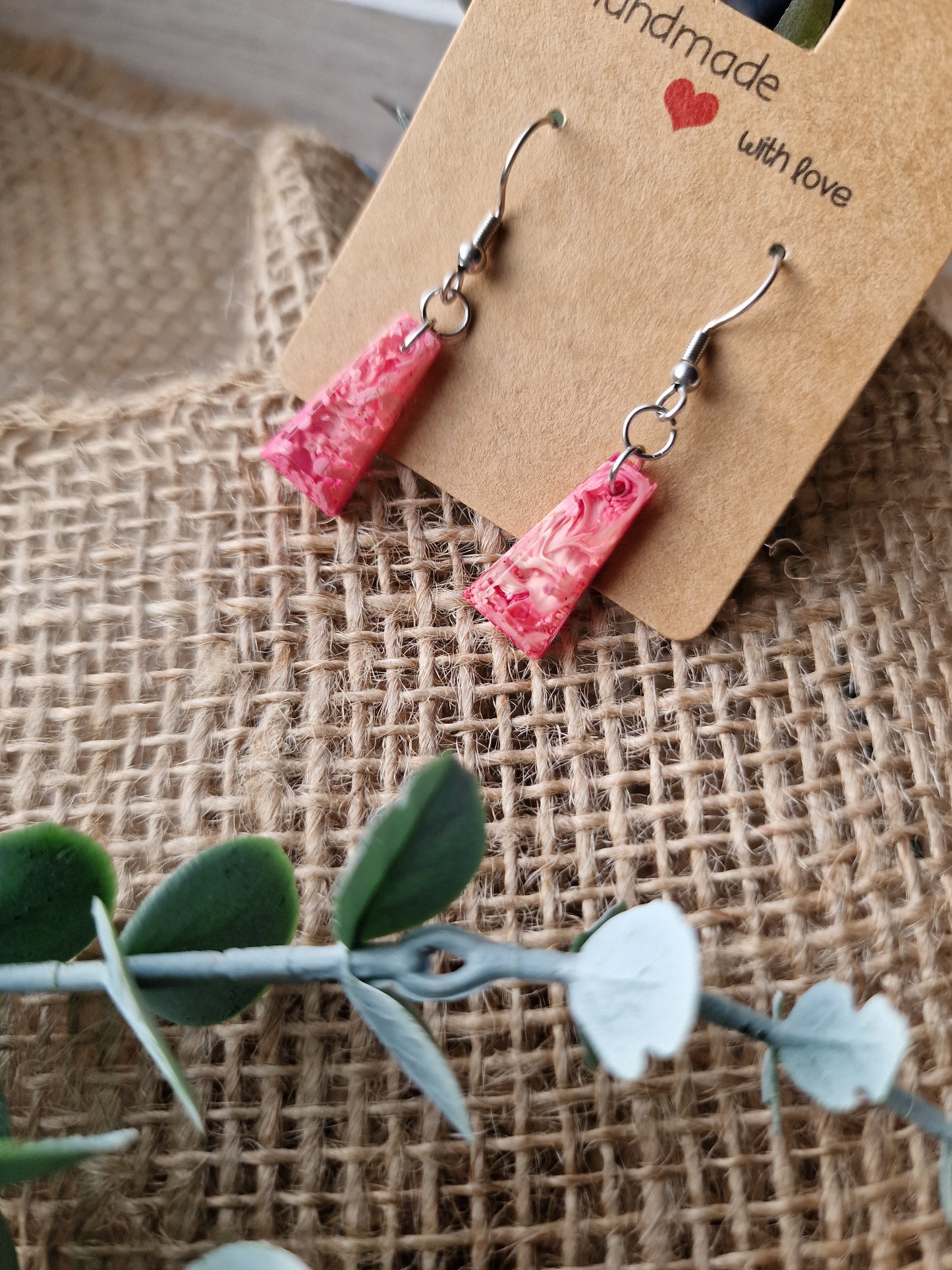 Ohrring Ohrstecker aus Epoxidharz