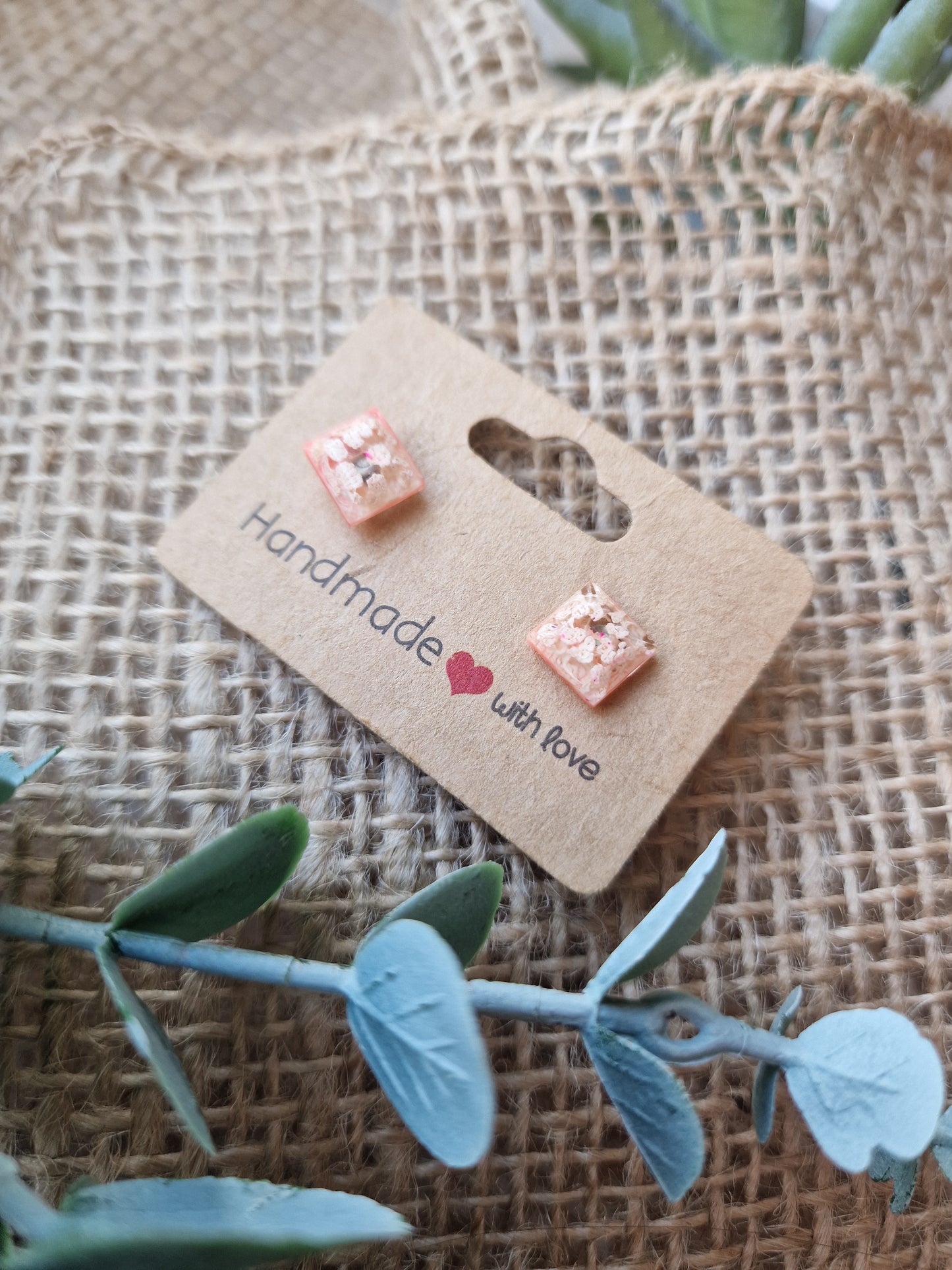 Ohrring Ohrstecker aus Epoxidharz