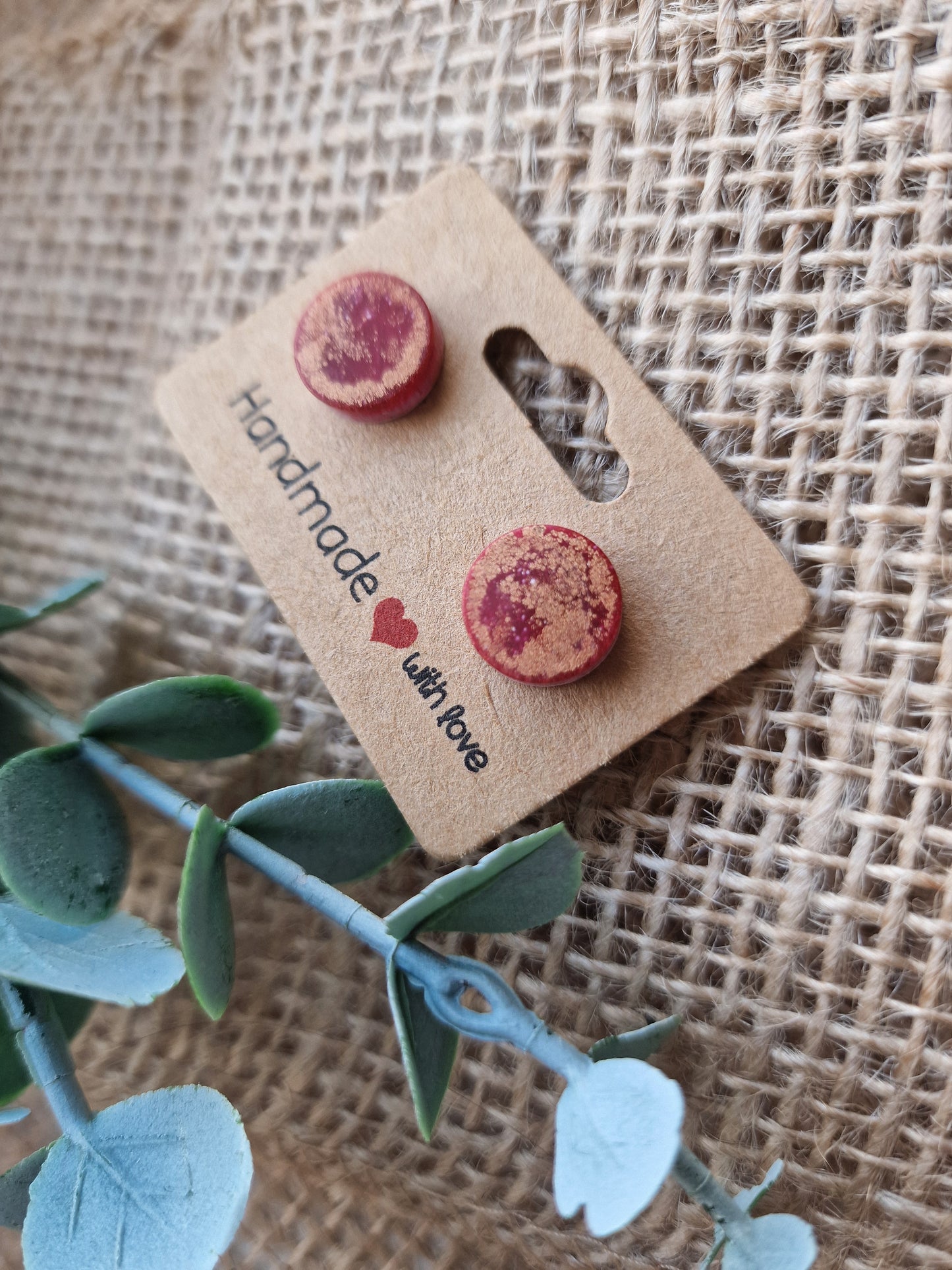 Ohrring Ohrstecker aus Epoxidharz