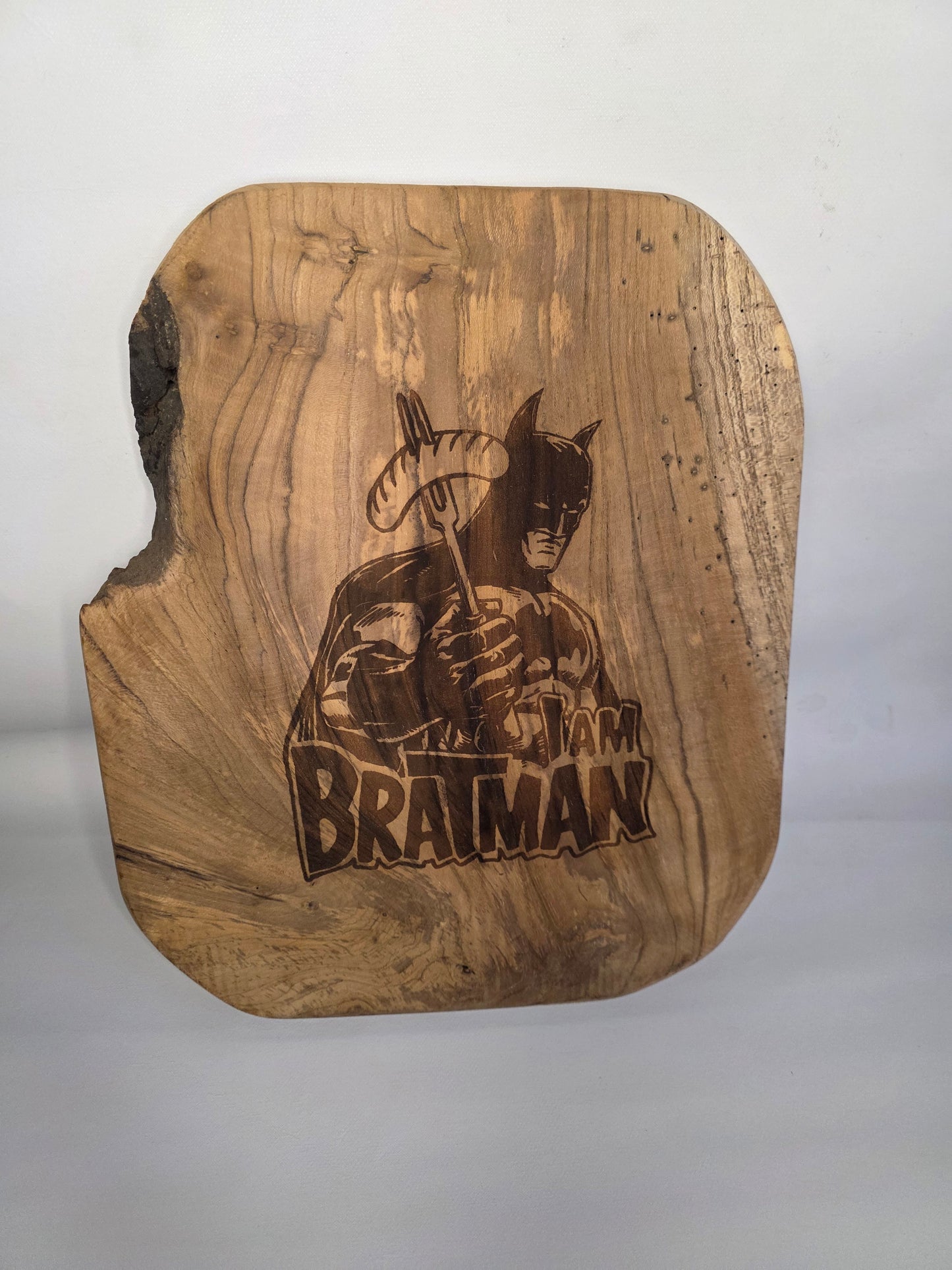 Teakbrett mit Bratman Motiv aus meiner Batman Serie