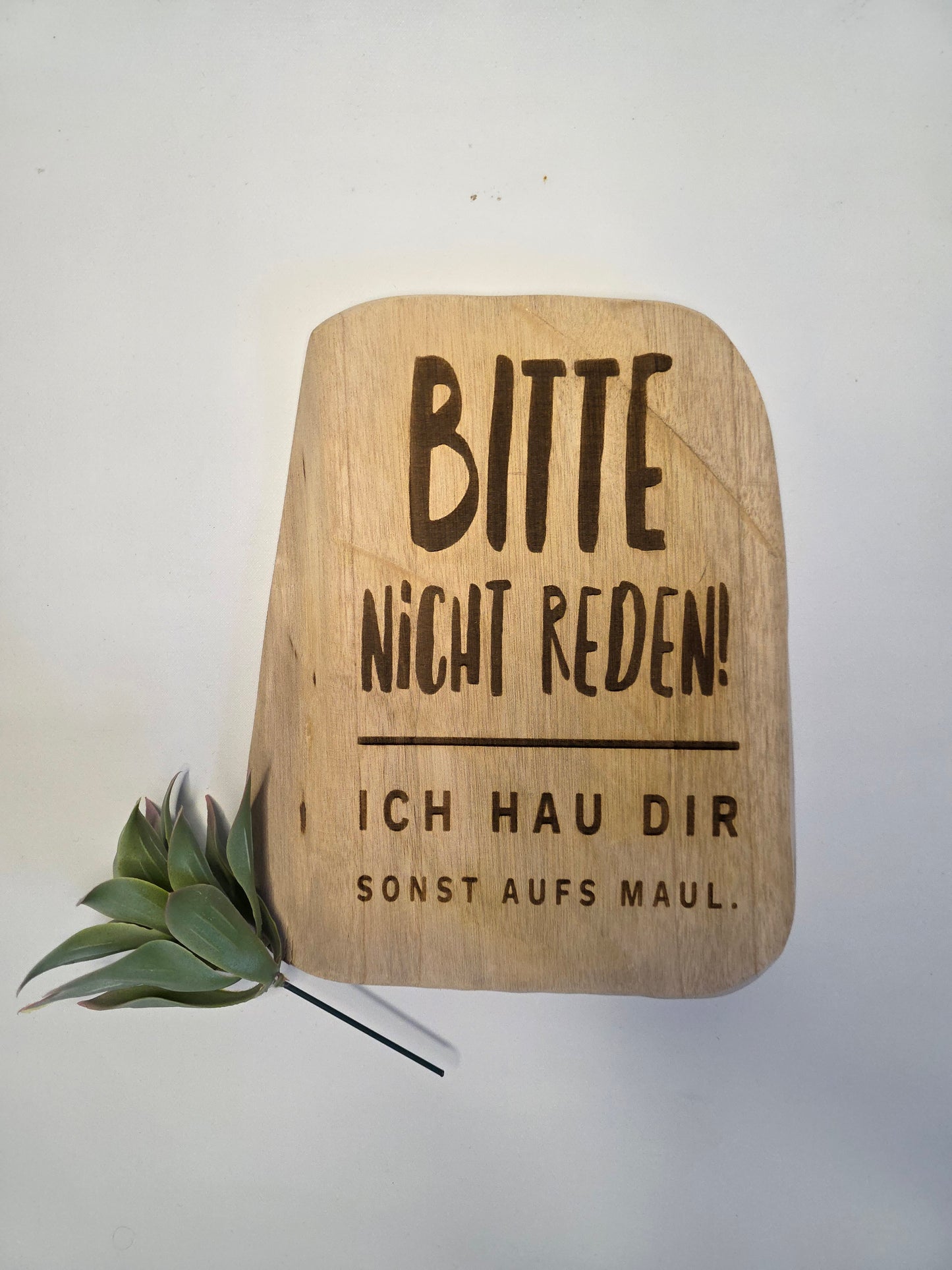 Teakbrett"Bitte nicht reden"