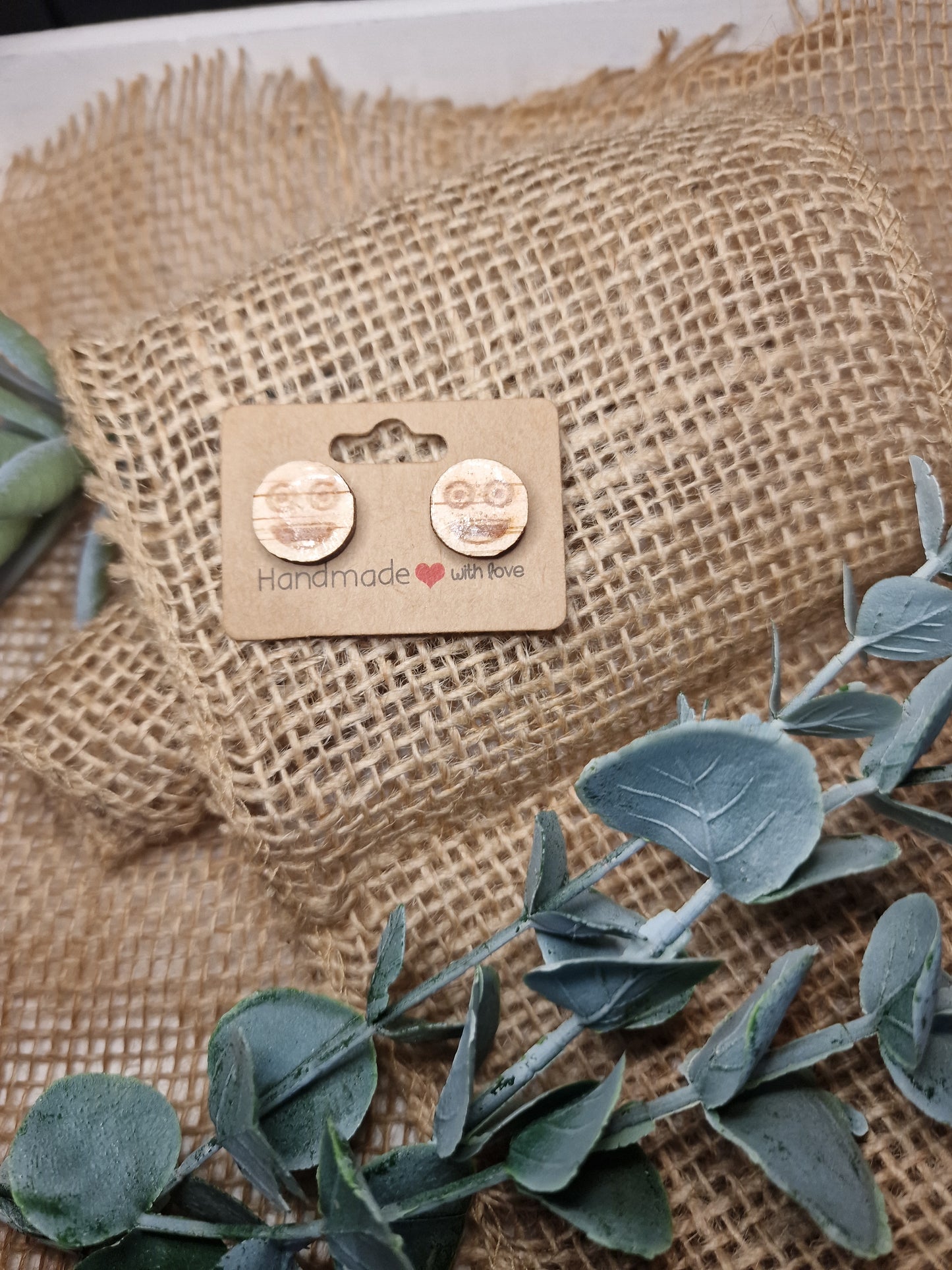 Ohrstecker Ohrring aus Holz