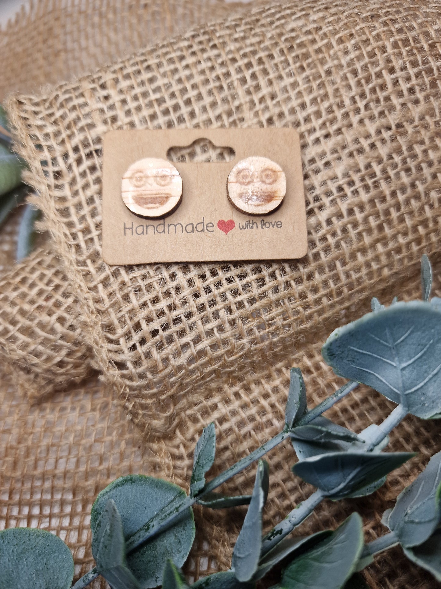 Ohrstecker Ohrring aus Holz