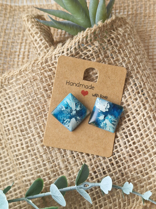 Ohrstecker, Ohrring aus Epoxidharz