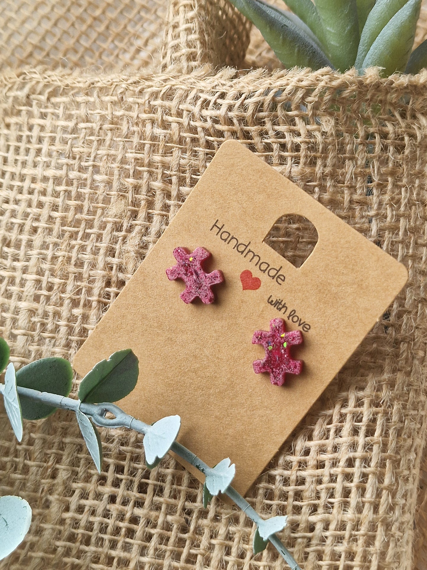 Ohrstecker, Ohrring aus Epoxidharz