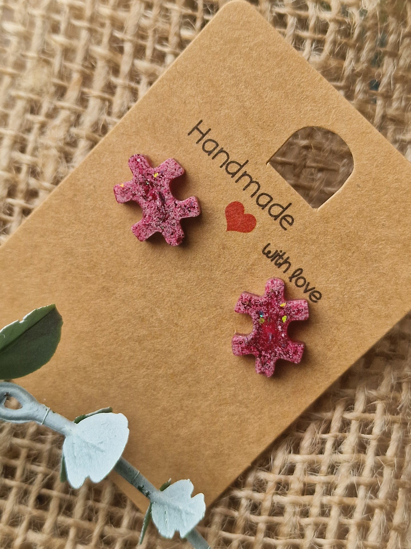 Ohrstecker, Ohrring aus Epoxidharz