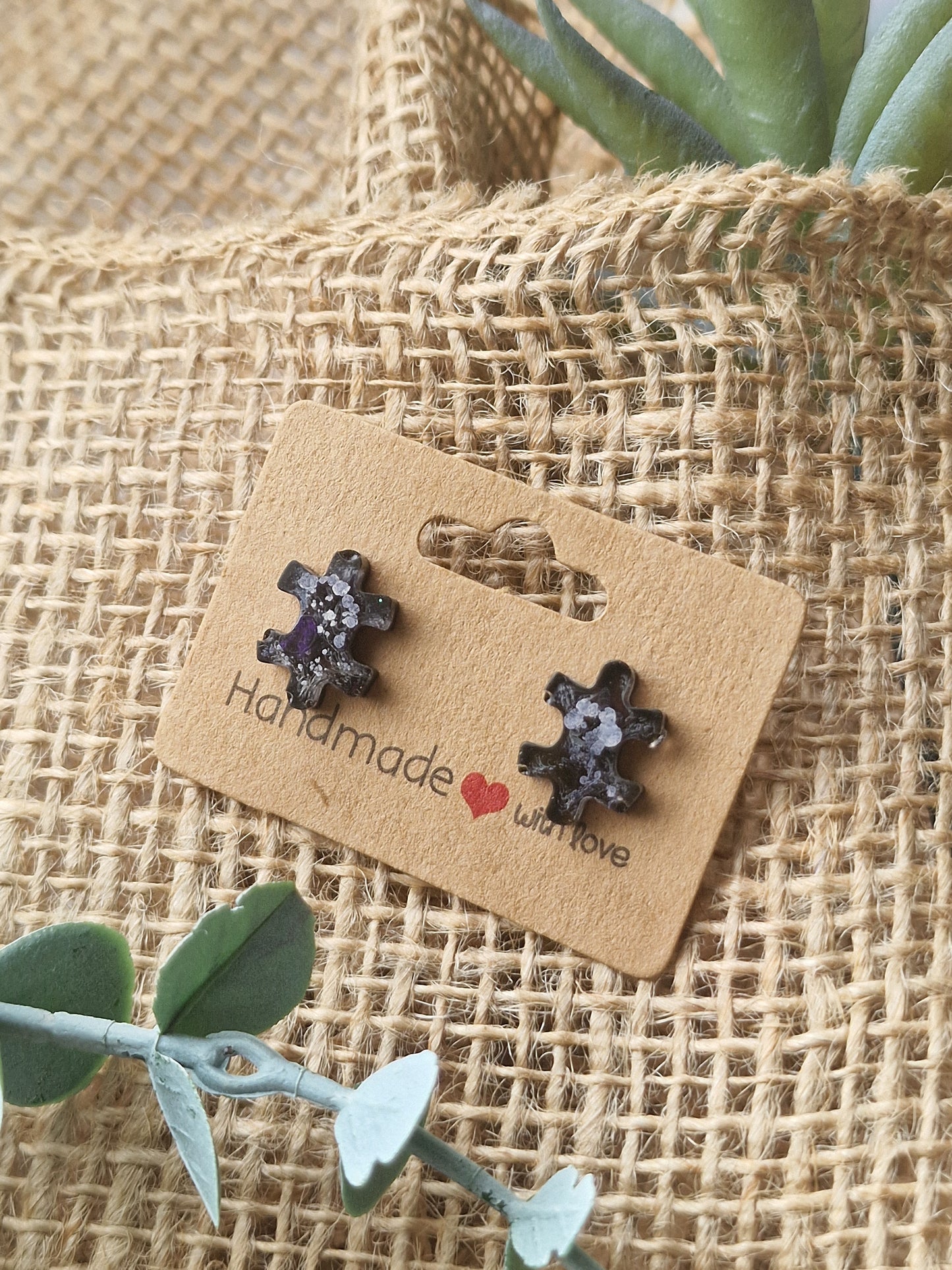 Ohrstecker, Ohrring aus Epoxidharz