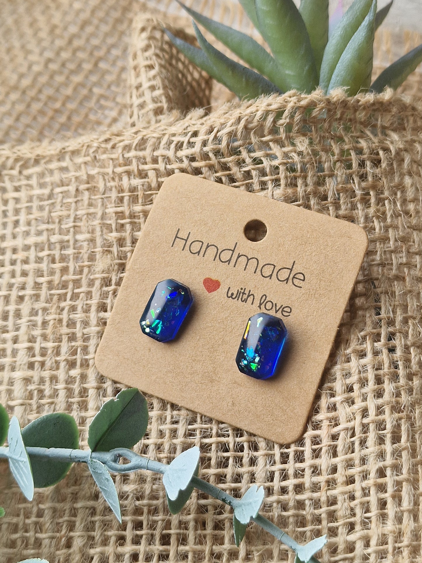 Ohrstecker, Ohrring aus Epoxidharz