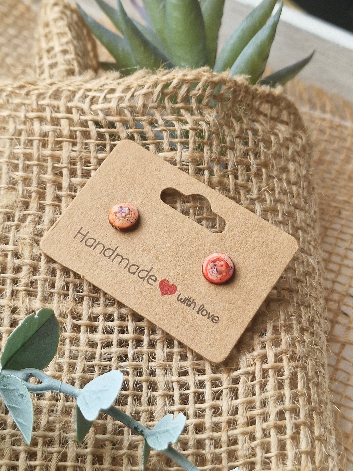 Ohrstecker, Ohrring aus Epoxidharz