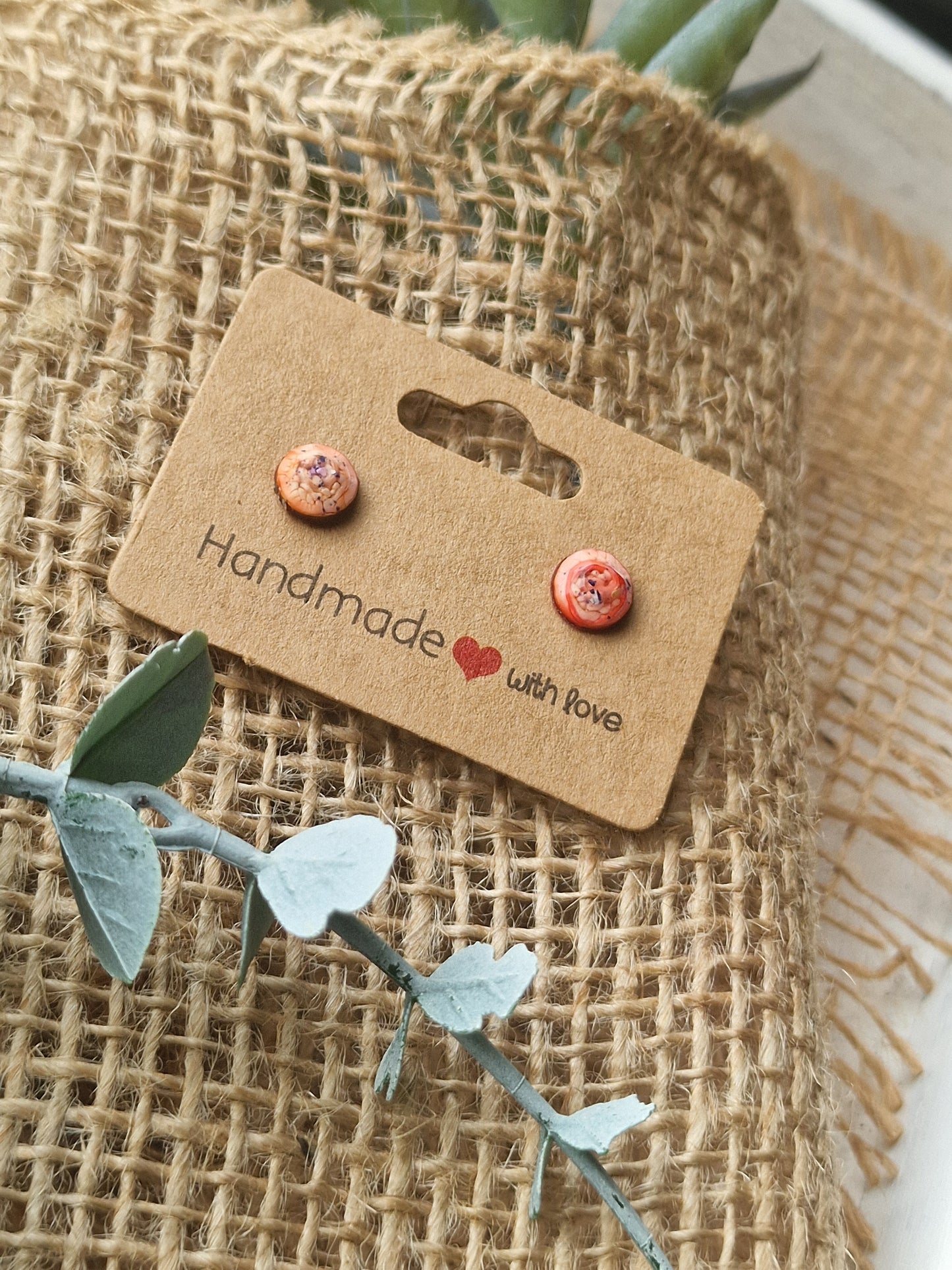 Ohrstecker, Ohrring aus Epoxidharz