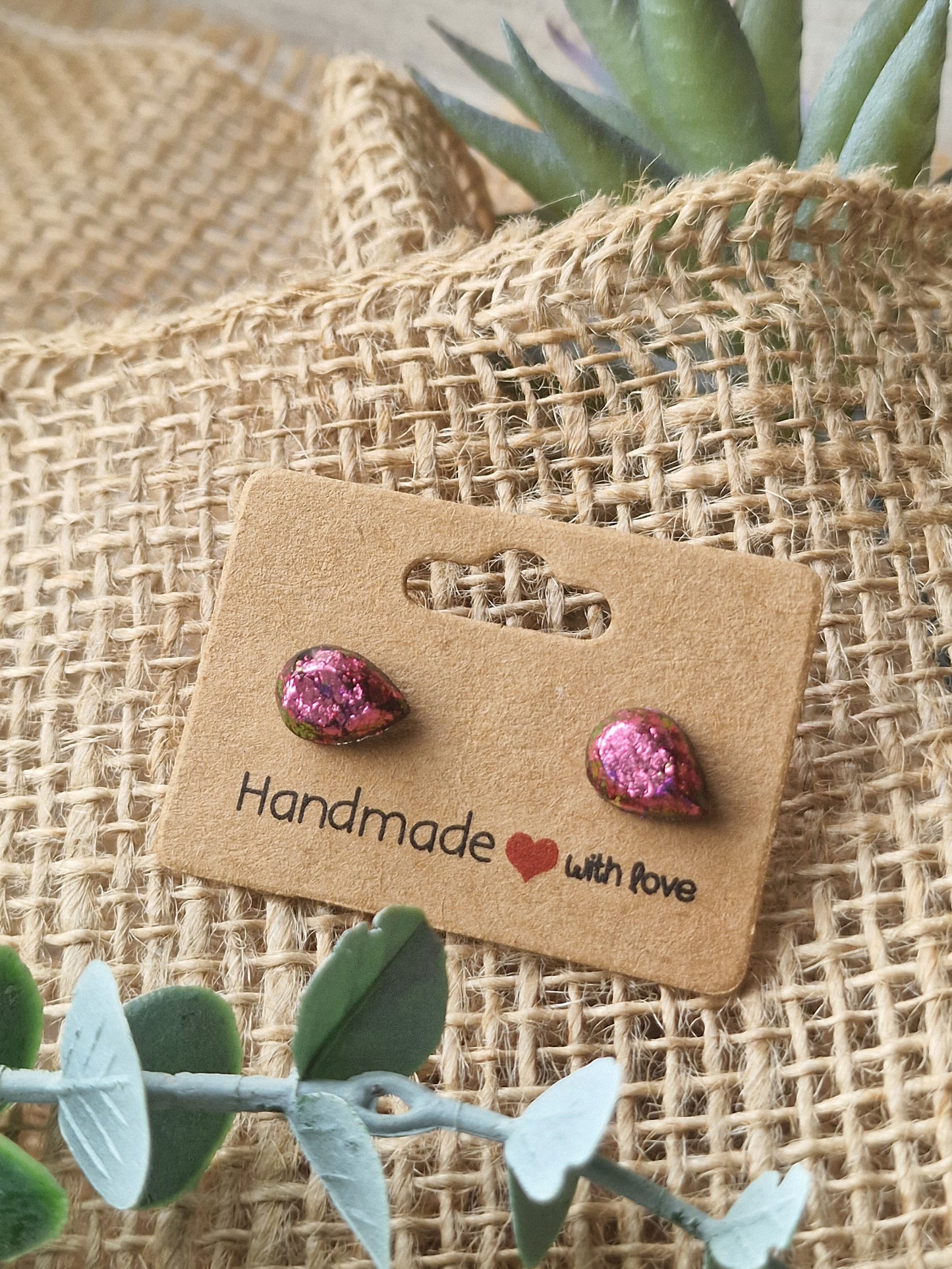 Ohrstecker, Ohrring aus Epoxidharz