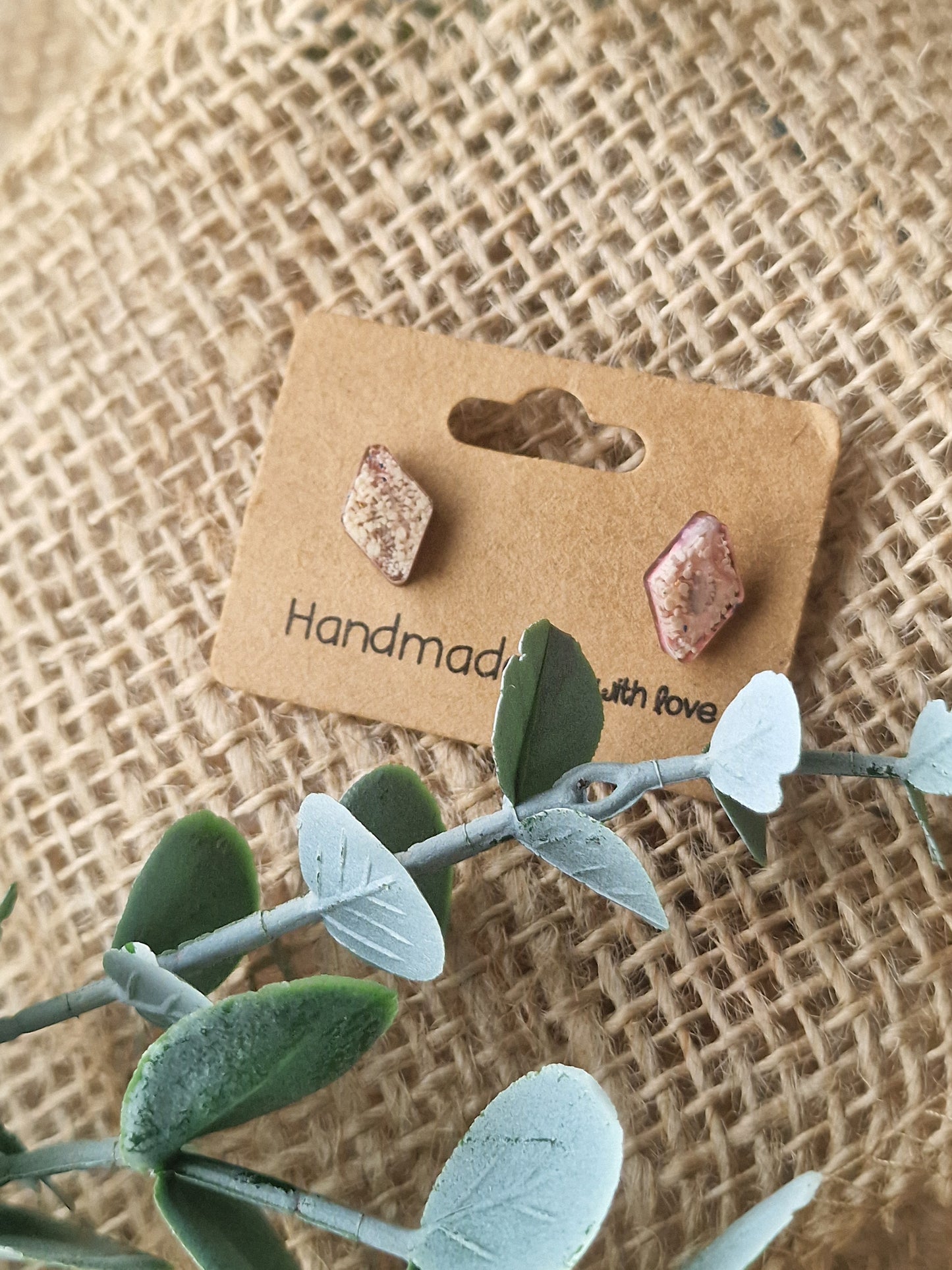 Ohrstecker, Ohrring aus Epoxidharz