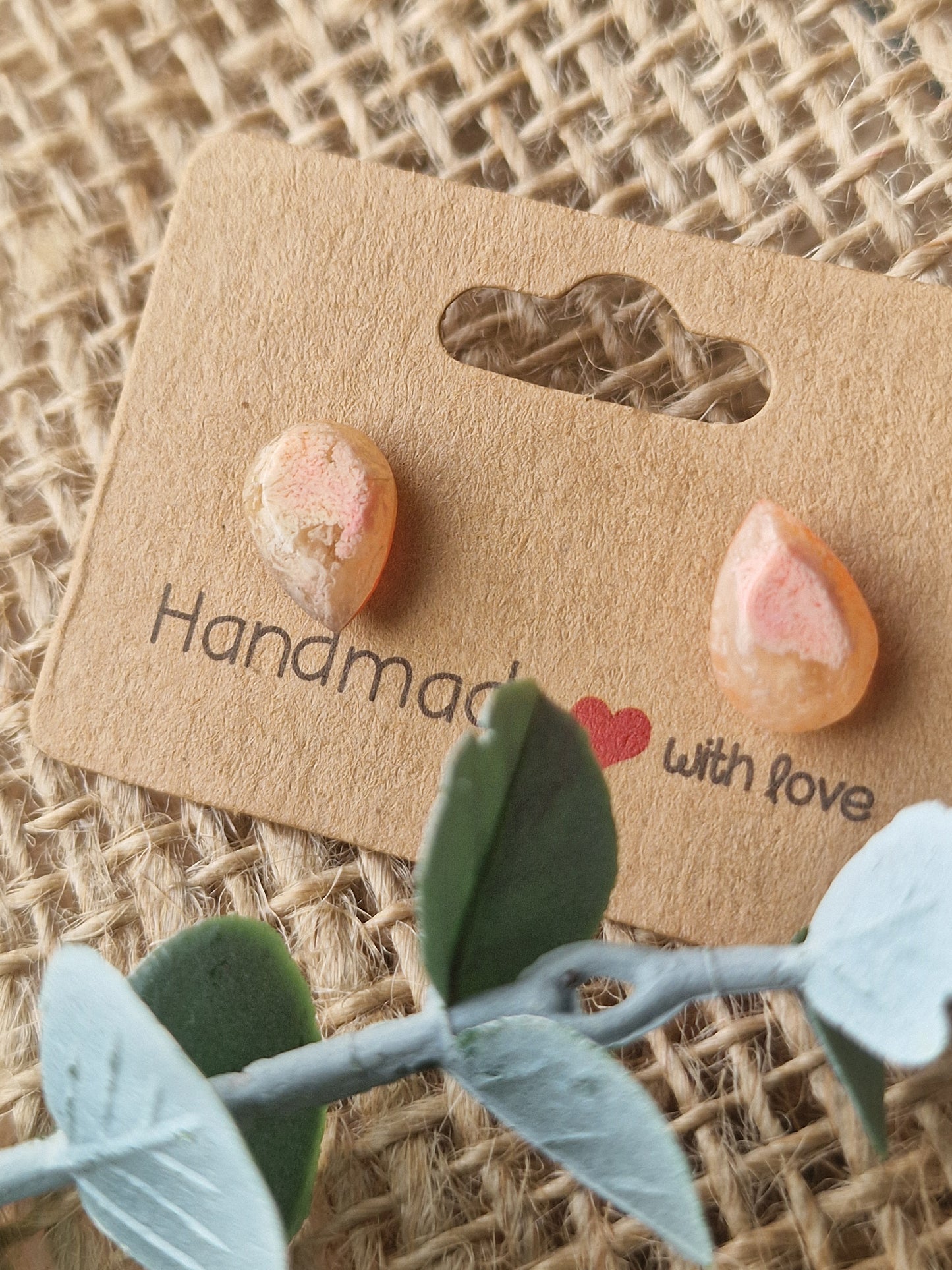 Ohrstecker, Ohrring aus Epoxidharz