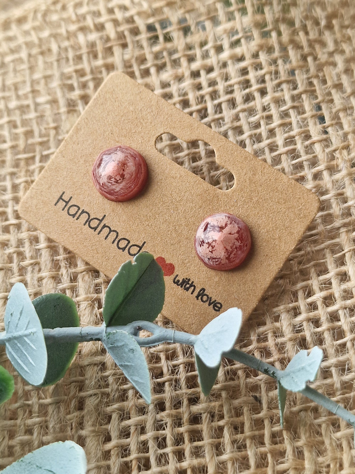 Ohrstecker, Ohrring aus Epoxidharz