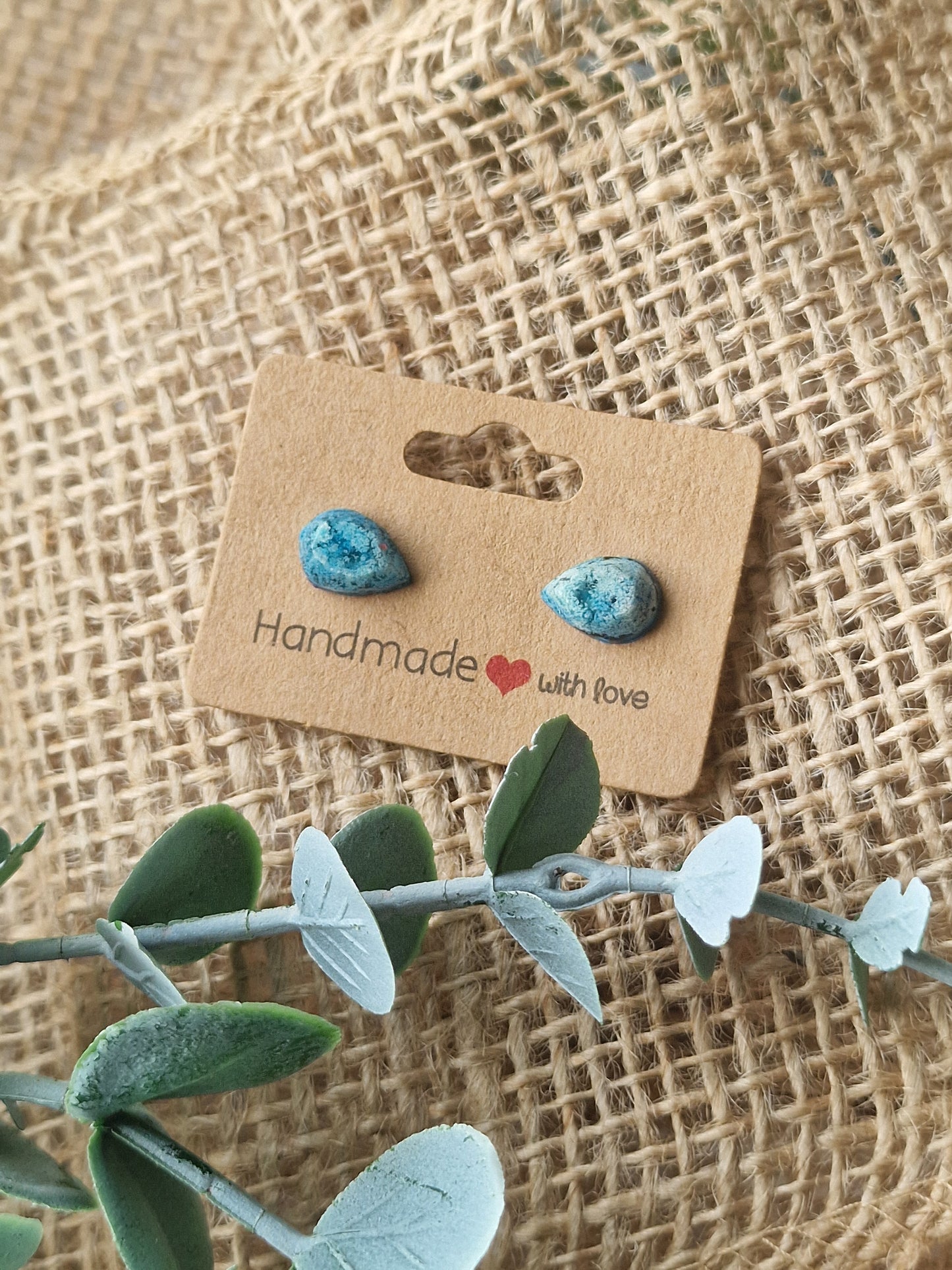 Ohrstecker, Ohrring aus Epoxidharz