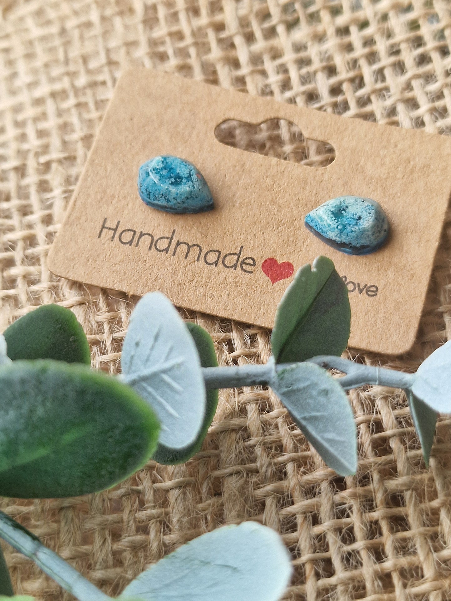 Ohrstecker, Ohrring aus Epoxidharz