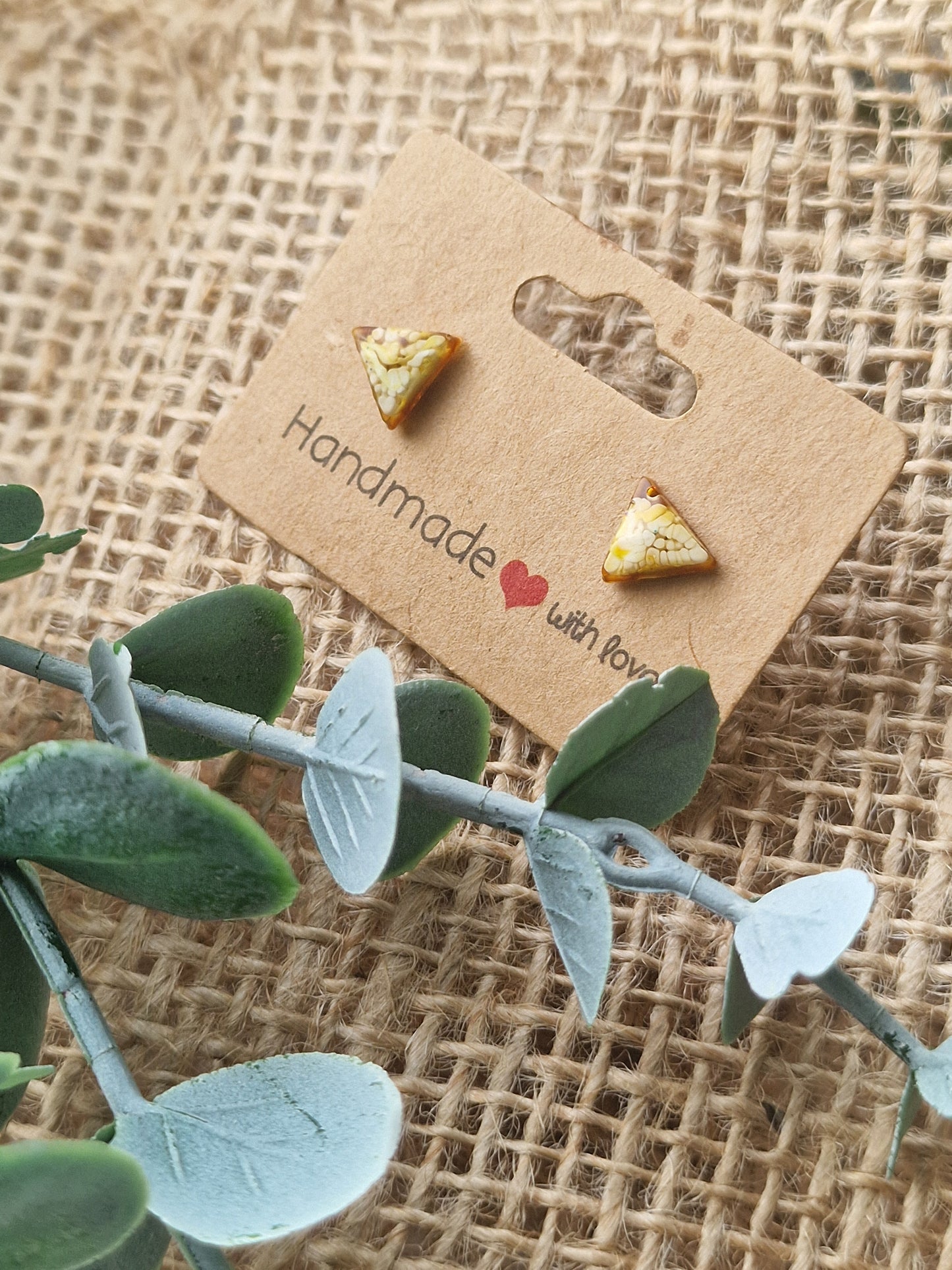 Ohrstecker, Ohrring aus Epoxidharz