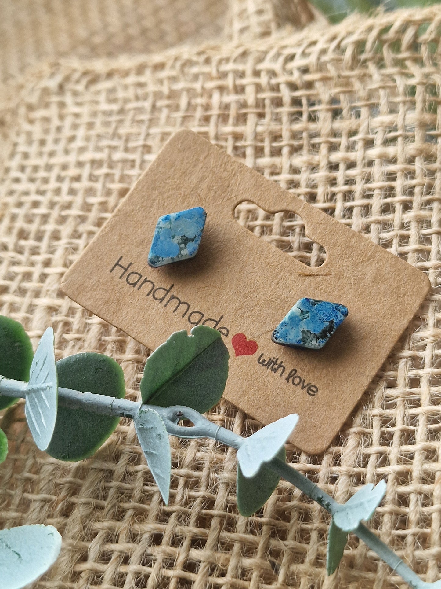 Ohrring Ohrstecker aus Epoxidharz