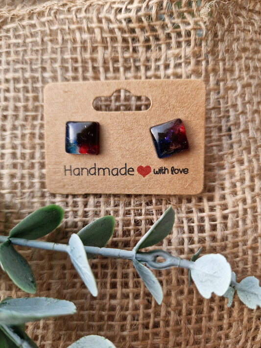 Ohrstecker Ohrring aus Epoxidharz