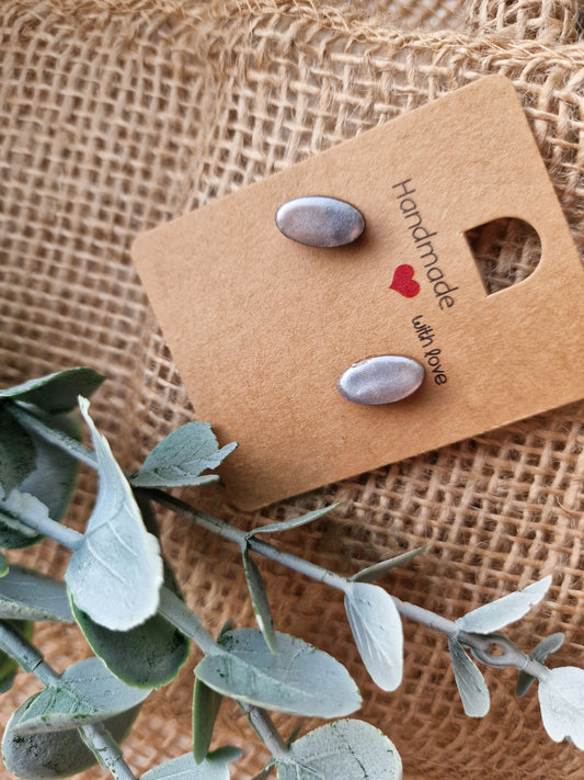 Ohrstecker Ohrring aus Epoxidharz und Holz