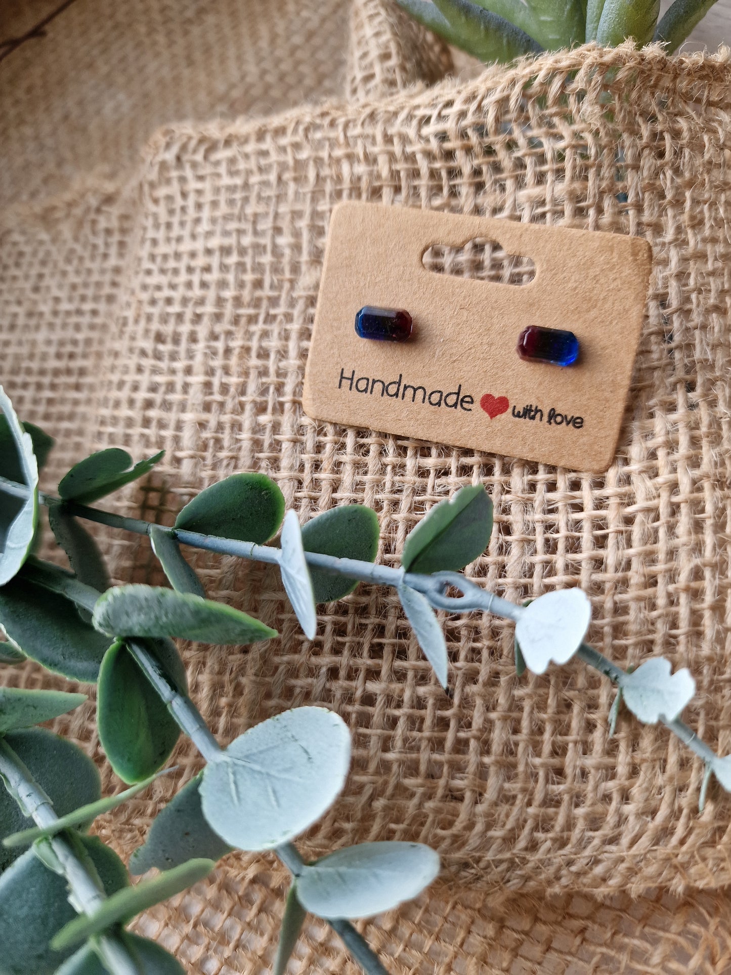 Ohrring Ohrstecker aus Epoxidharz