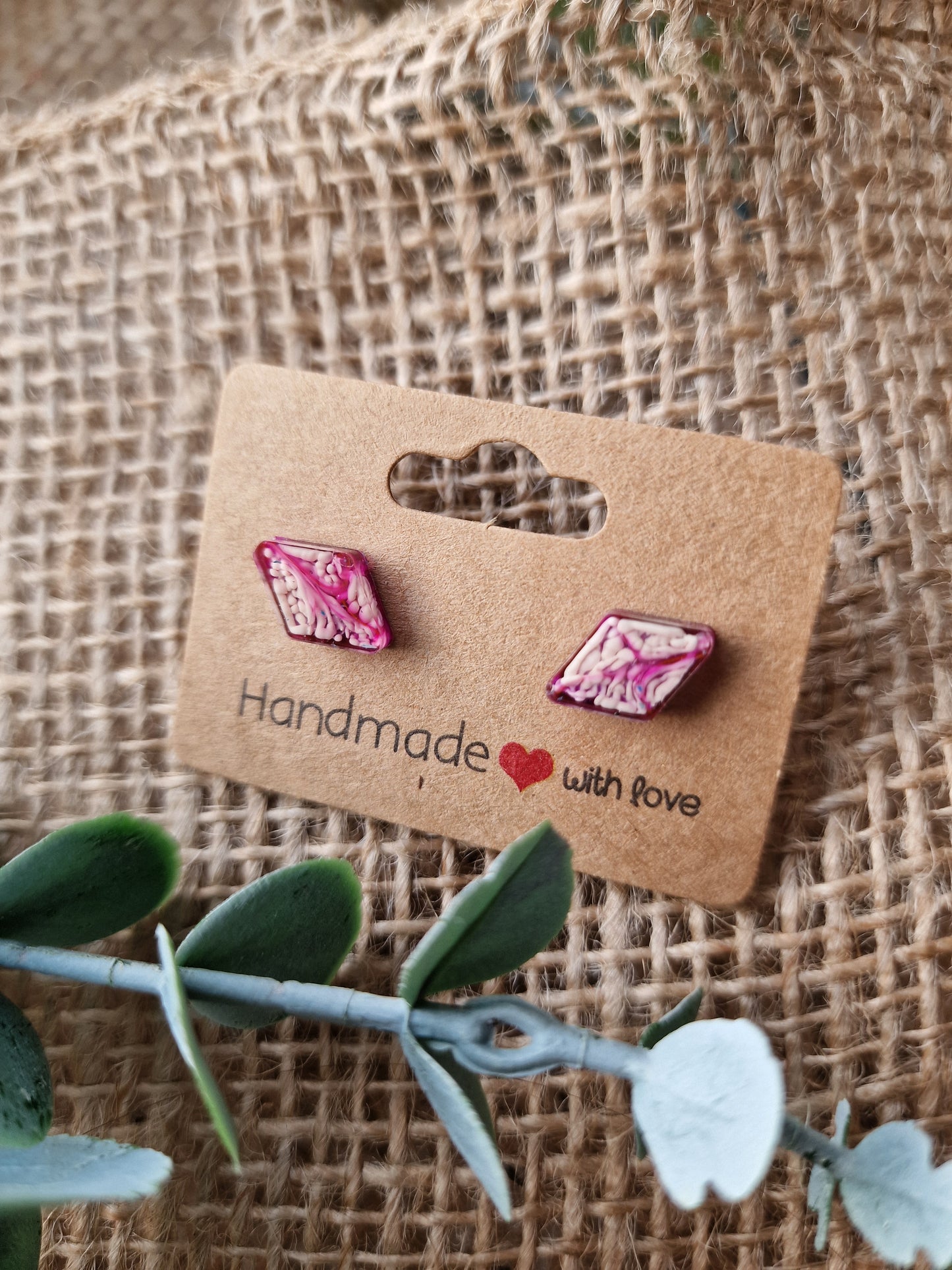 Ohrstecker Ohrring aus Epoxidharz