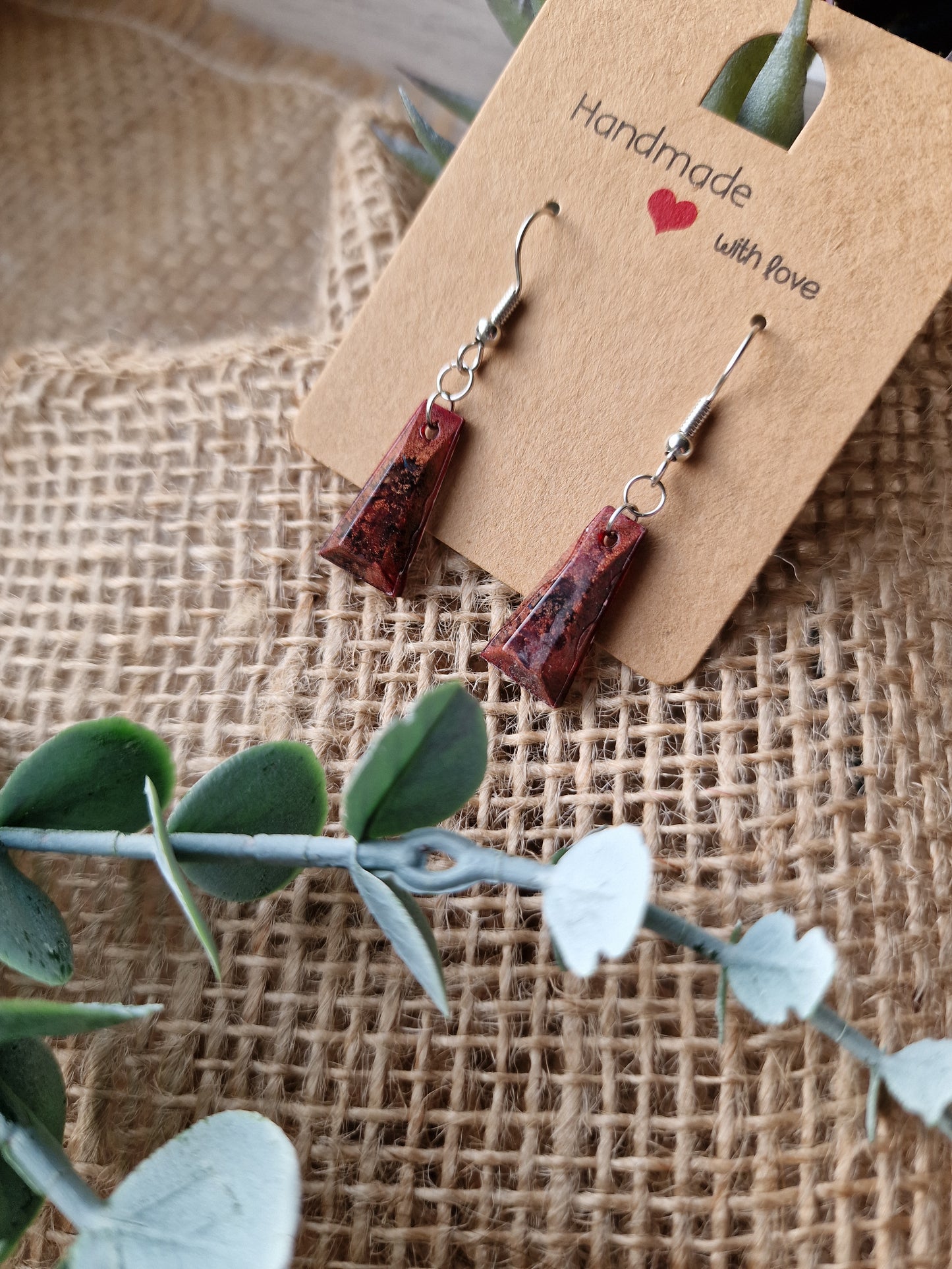 Ohrring Ohrhänger aus Epoxidharz