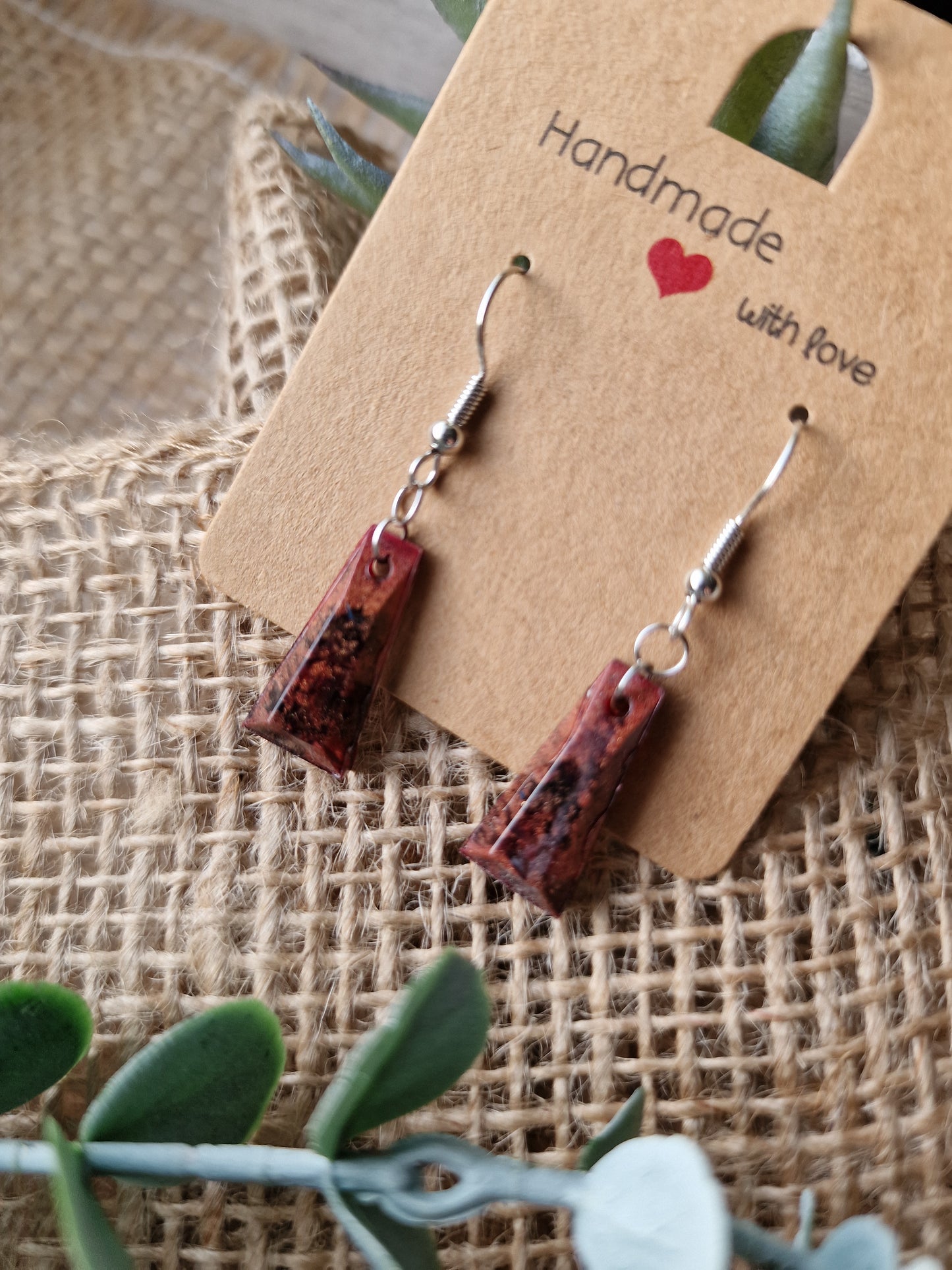 Ohrring Ohrhänger aus Epoxidharz