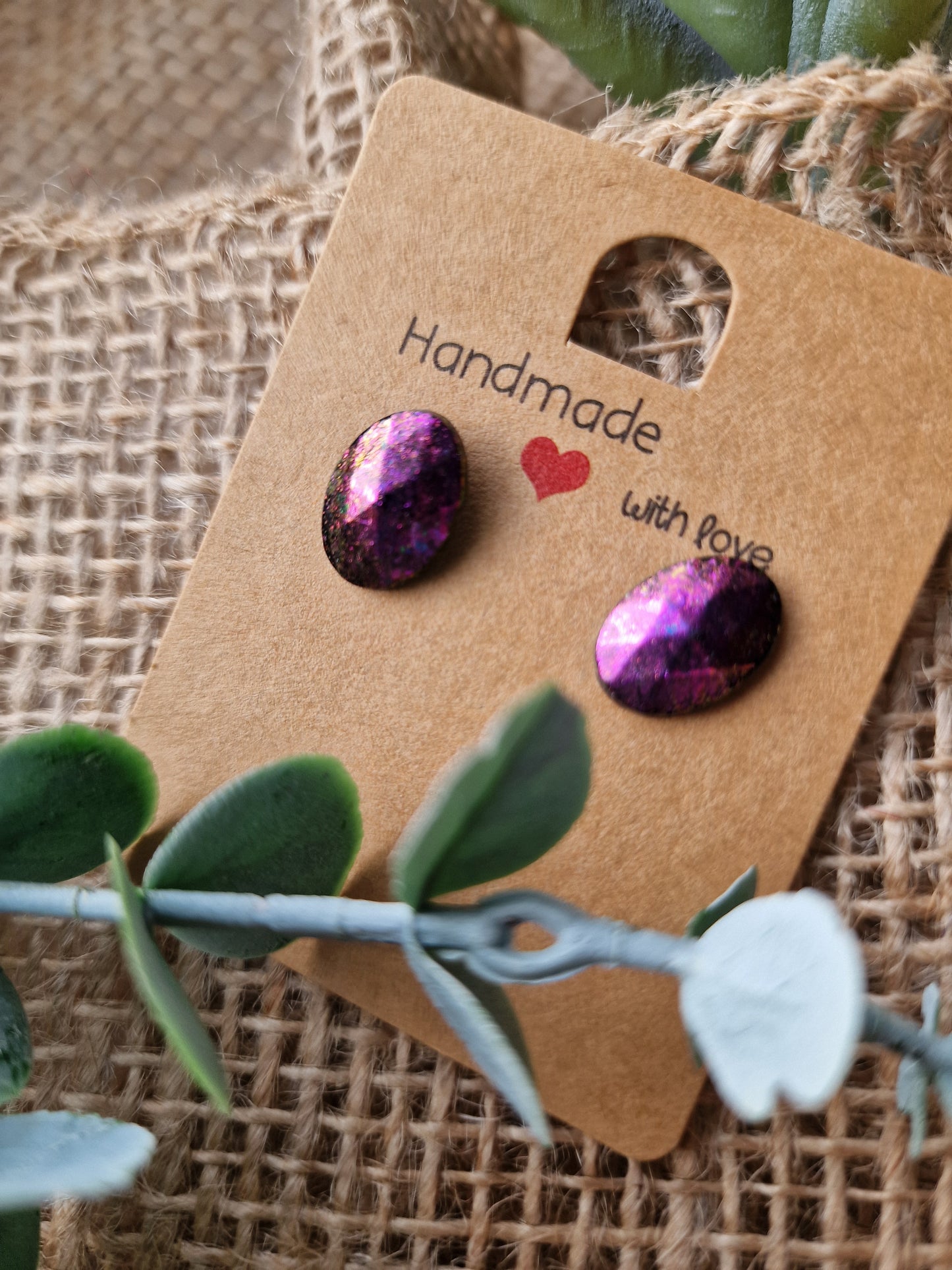 Ohrstecker Ohrring aus Epoxidharz