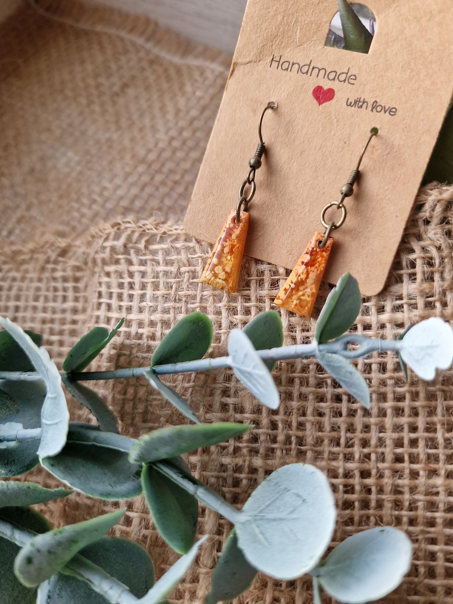 Ohrring Ohrhänger aus Epoxidharz