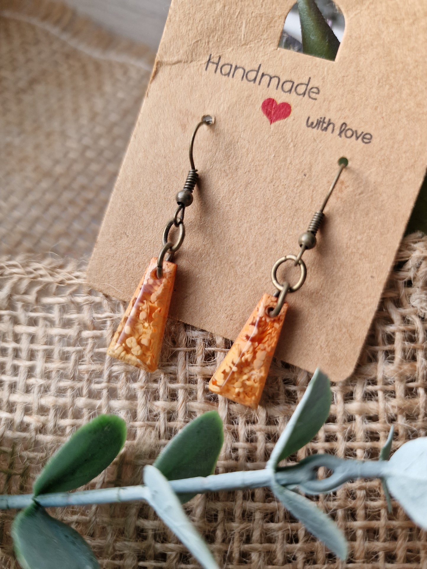 Ohrring Ohrhänger aus Epoxidharz