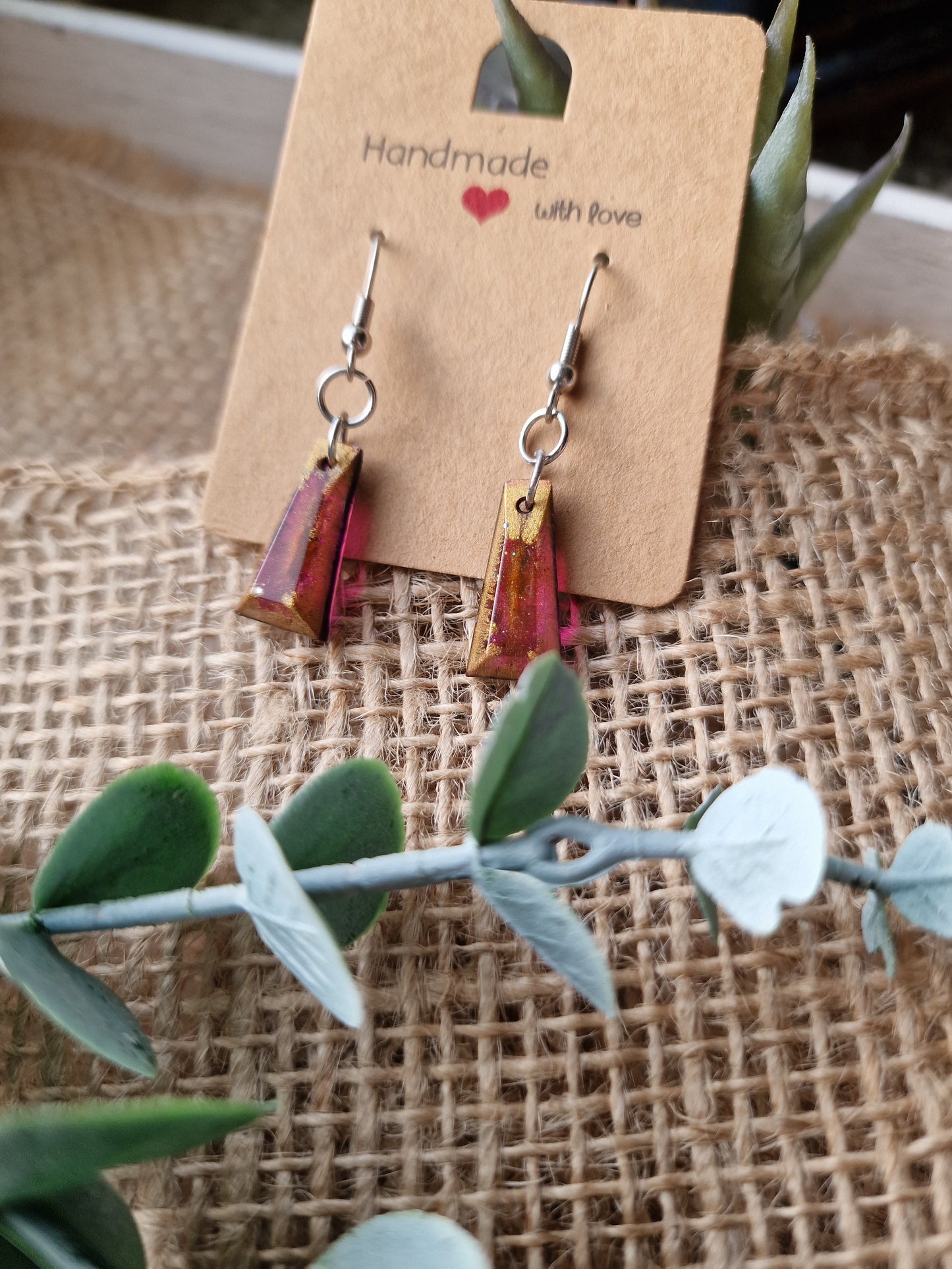 Ohrring Ohrhänger aus Epoxidharz