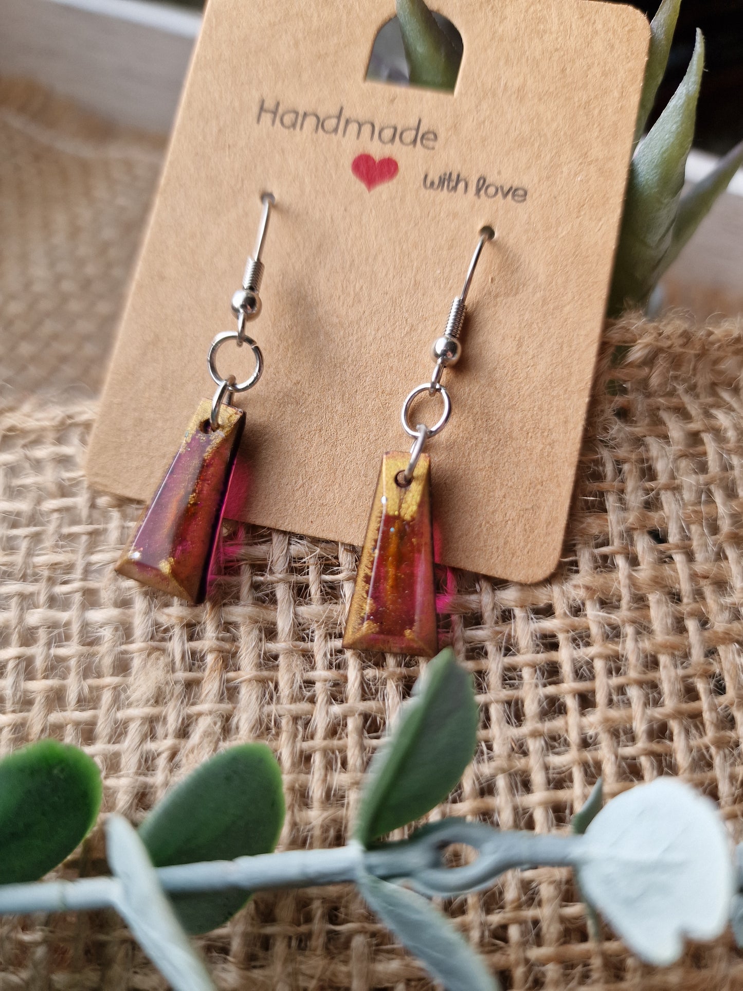 Ohrring Ohrhänger aus Epoxidharz