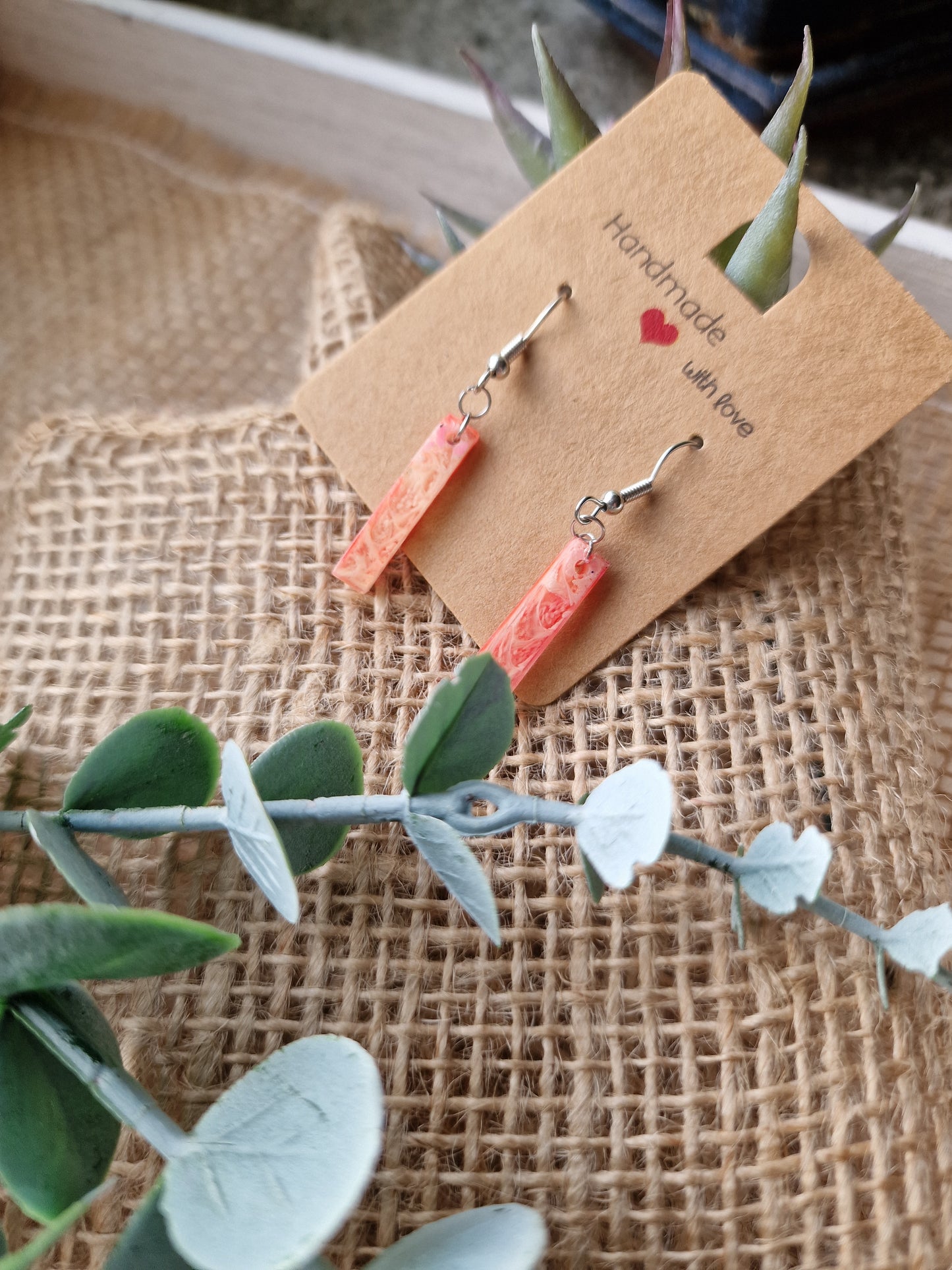 Ohrring Ohrhänger aus Epoxidharz