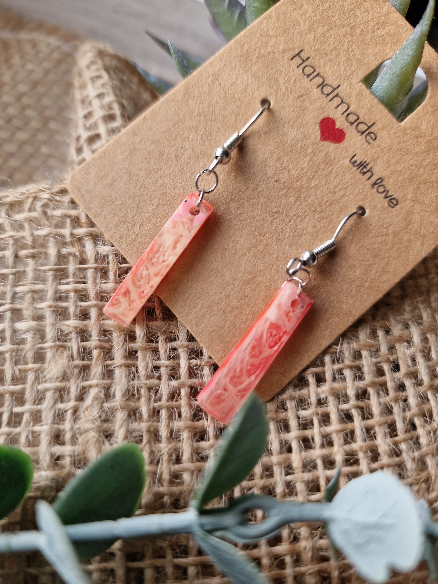 Ohrring Ohrhänger aus Epoxidharz